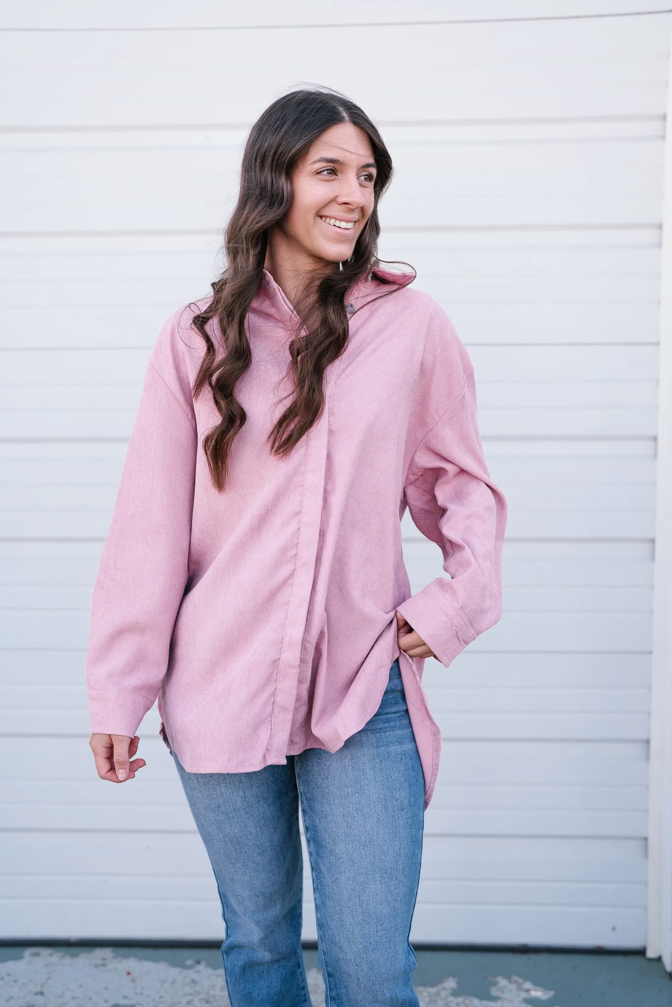 Stay Easy Corduroy Button Up