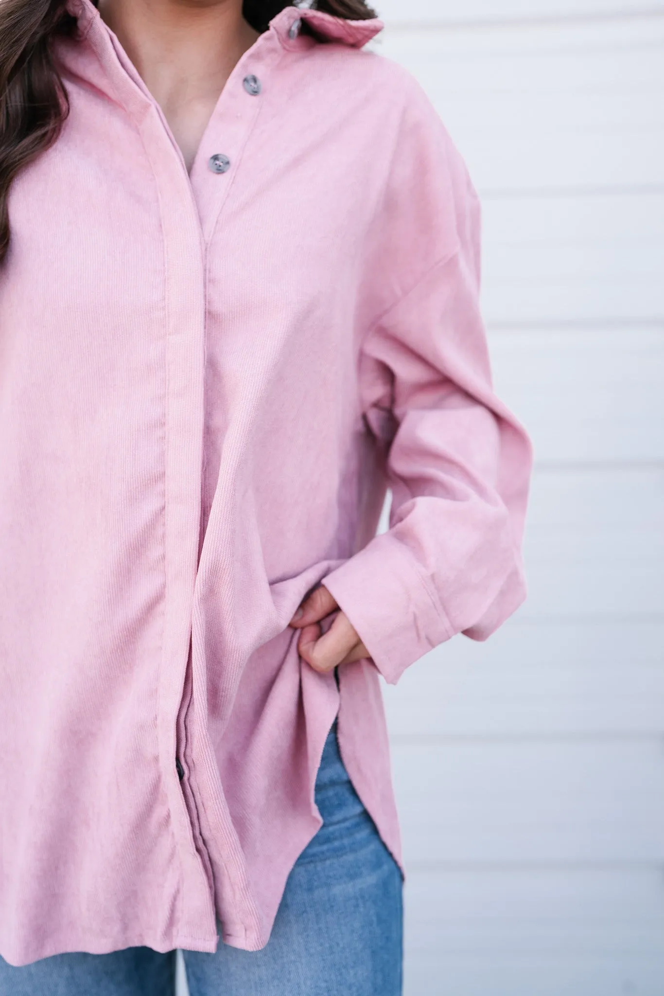 Stay Easy Corduroy Button Up