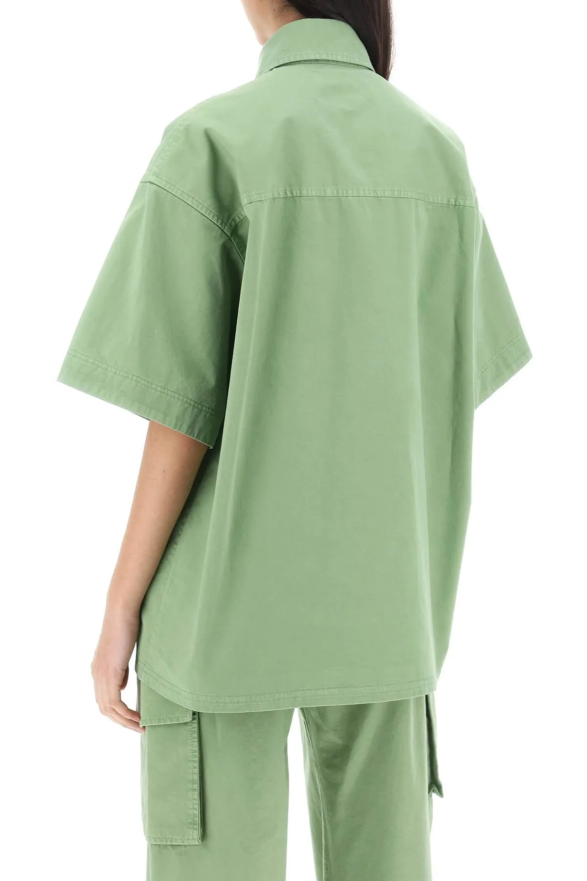Stella mccartney oversized short-slee 620081 3DU400 PISTACHIO