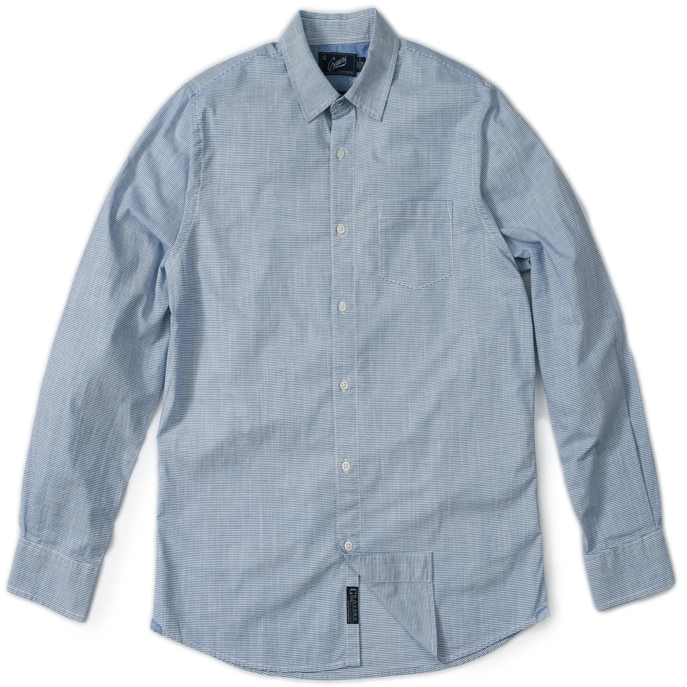 Stewart Microstripe Summer Chambray Shirt