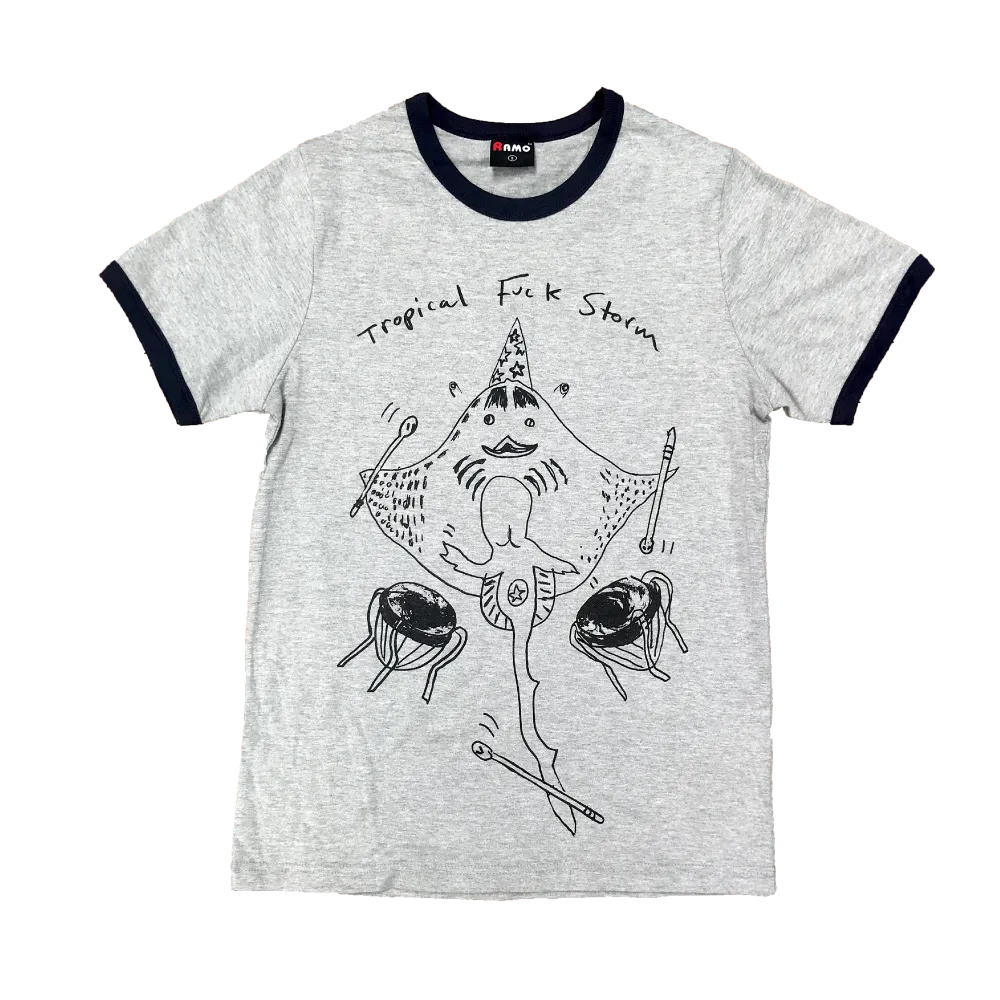 Stingray / Grey and Navy Ringer T-Shirt
