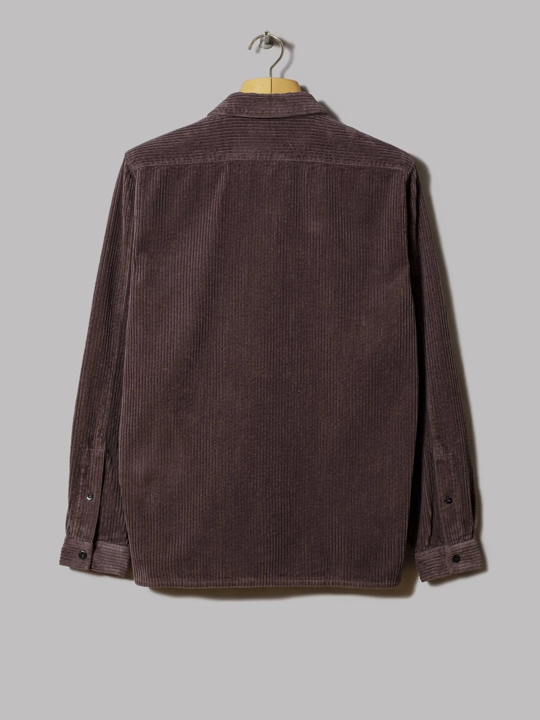 Stone Island Cotton Corduroy Garment Dyed Shirt (Magenta)