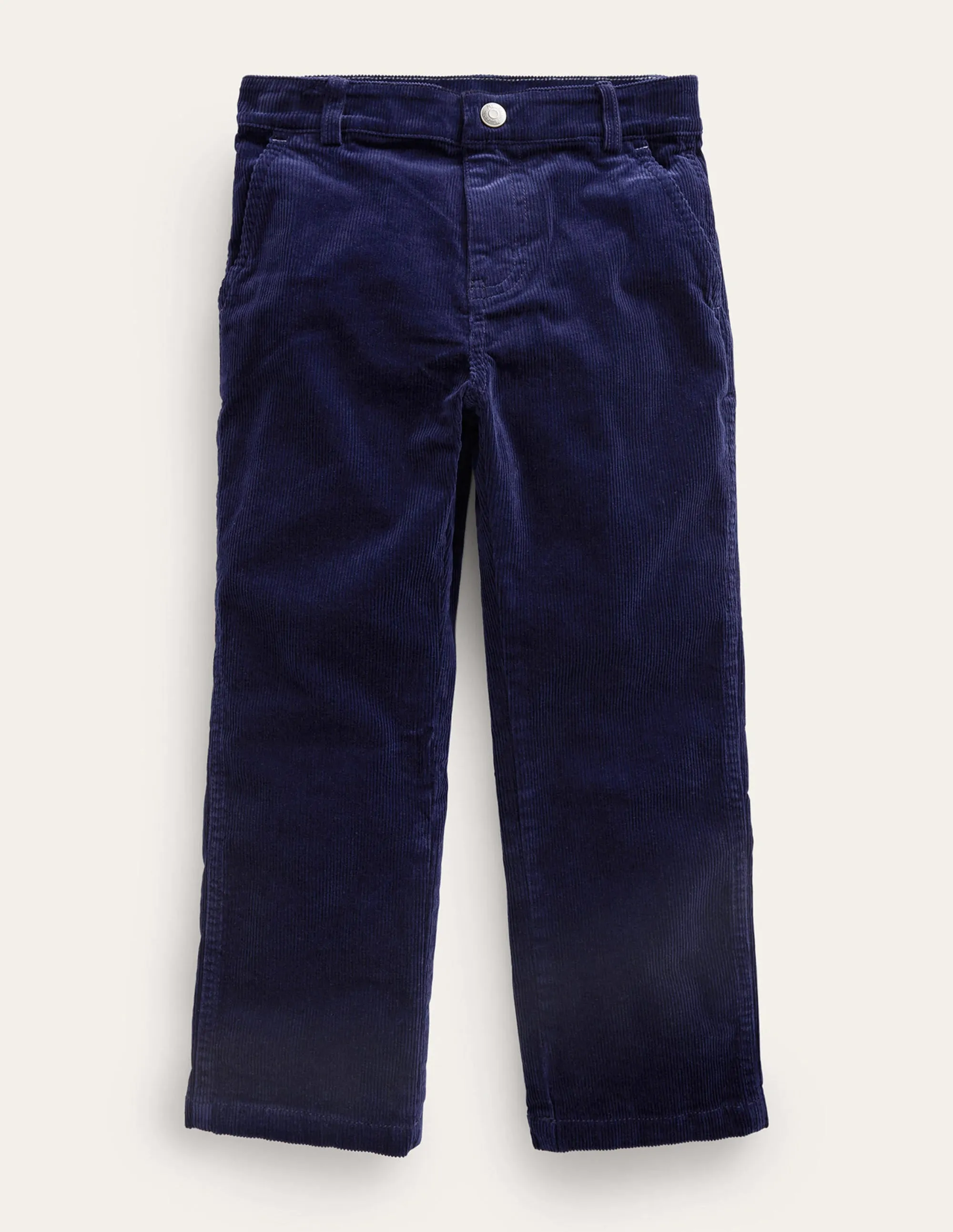 Straight Leg Cord Trousers-College Navy