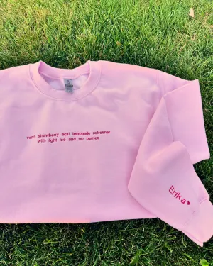 Strawberry açaí lemonade sweatshirt
