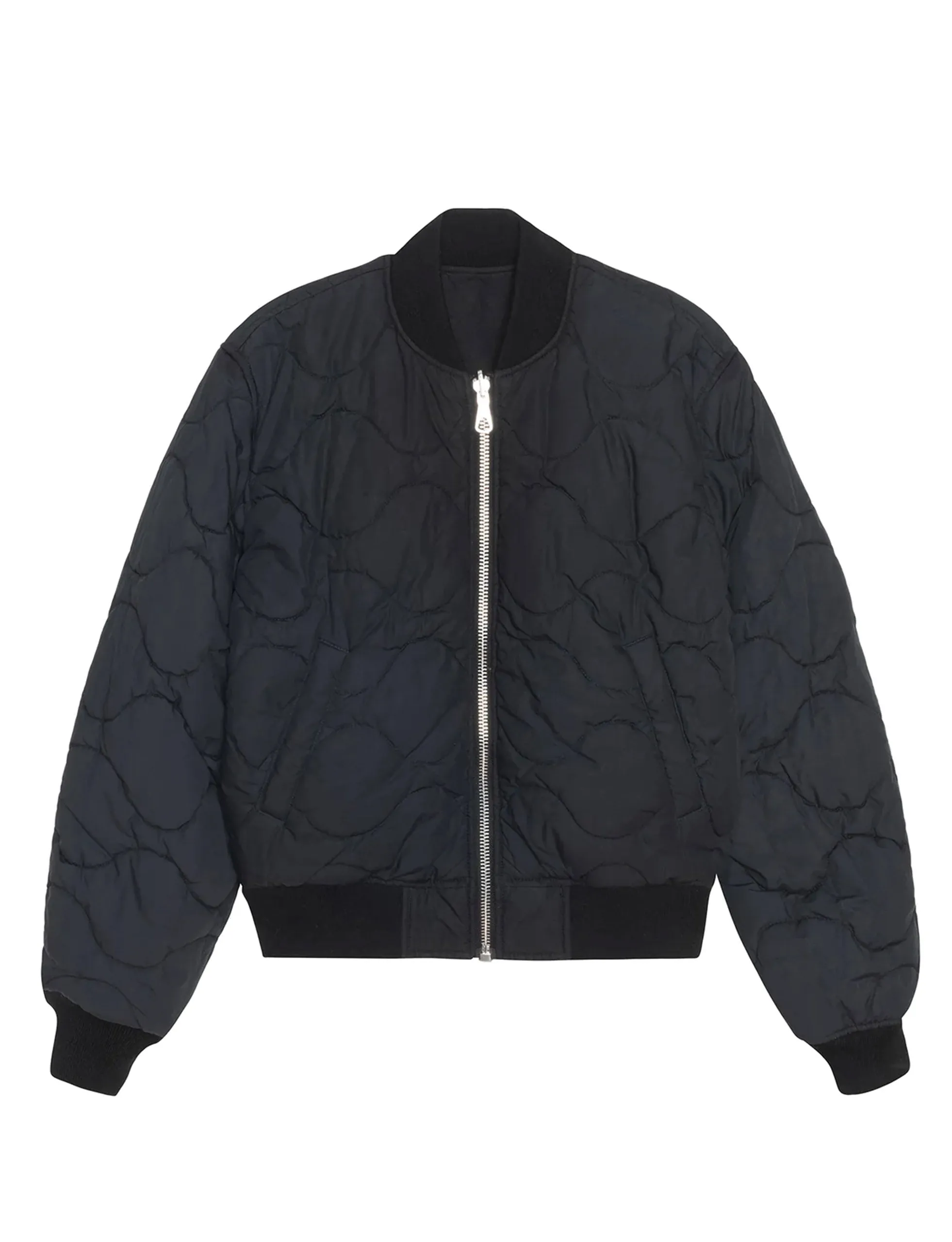 STÜSSY Quilted Bomber Waxed BLACK