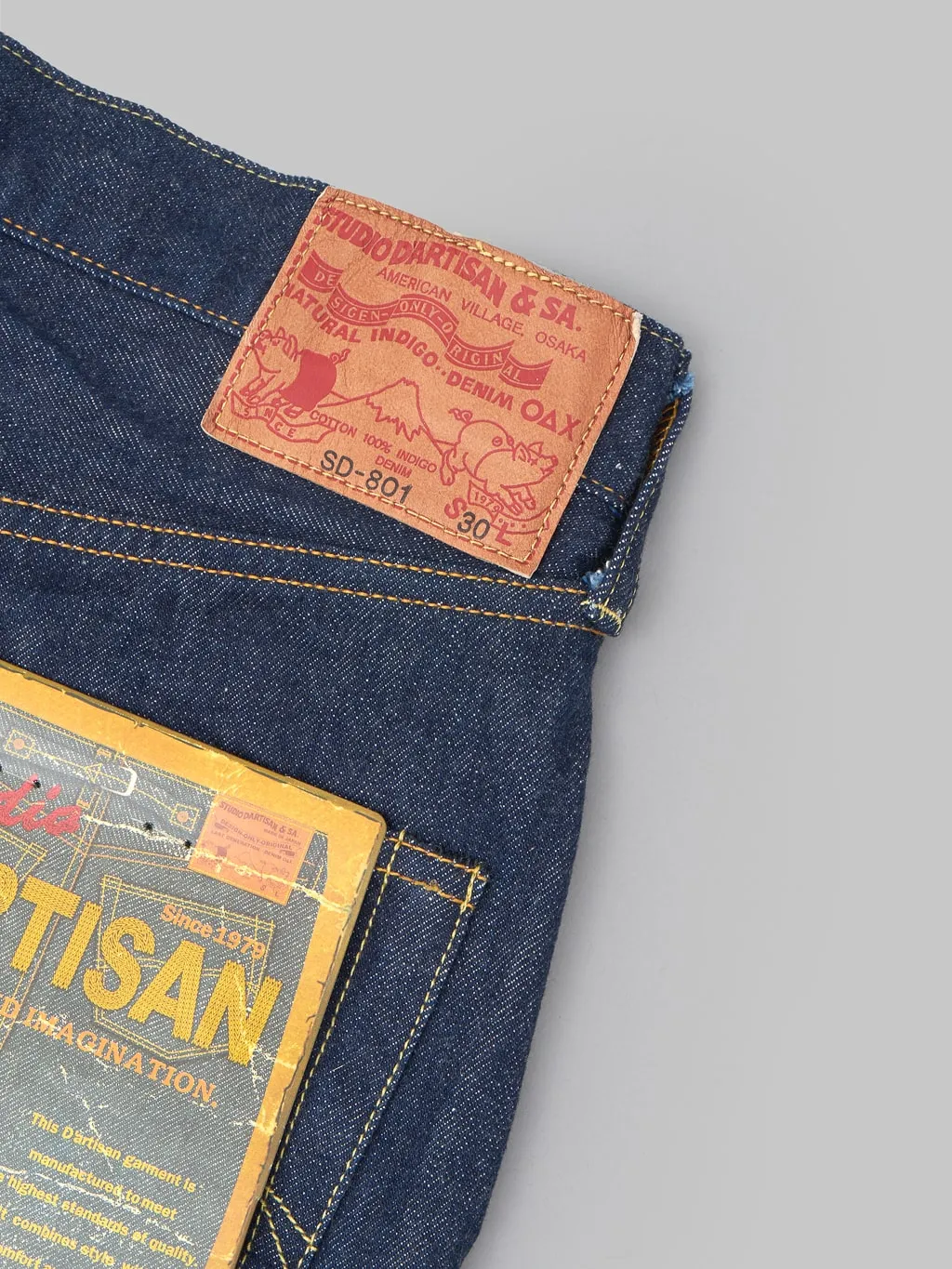 Studio D'Artisan SD-801 15oz Natural Indigo Regular Straight Jeans