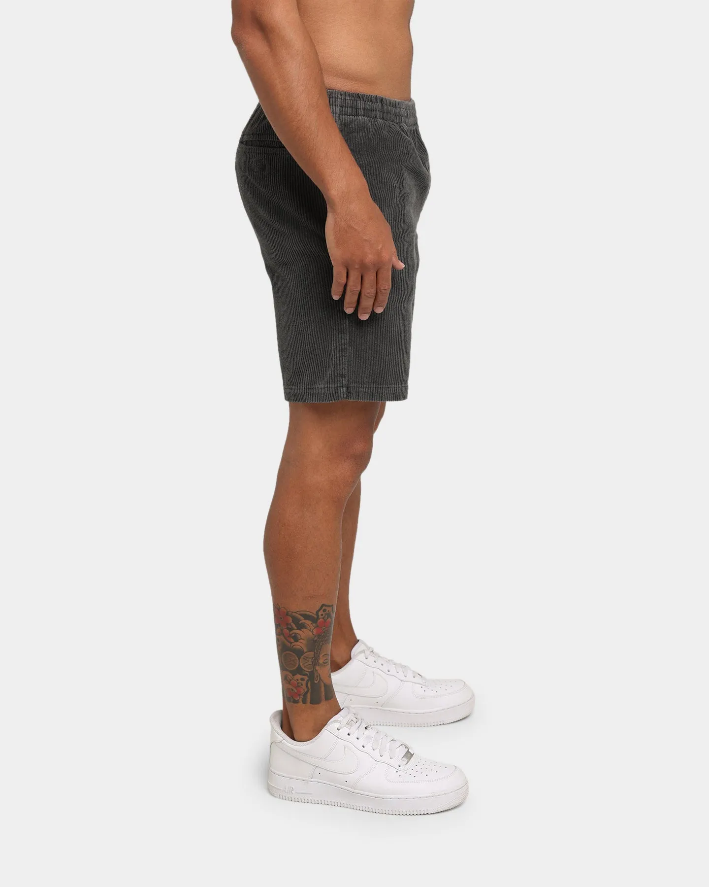 Stussy Wide Wale Cord Beach Shorts Coal