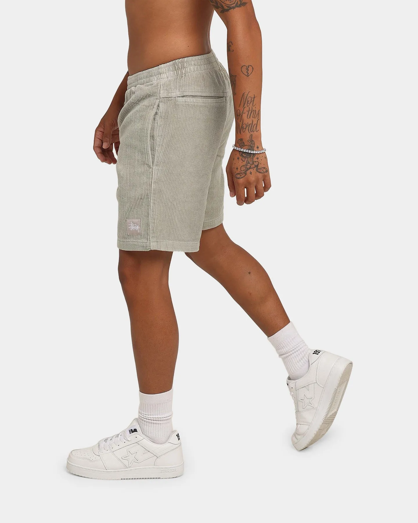 Stussy Wide Wale Cord Beach Shorts Oat