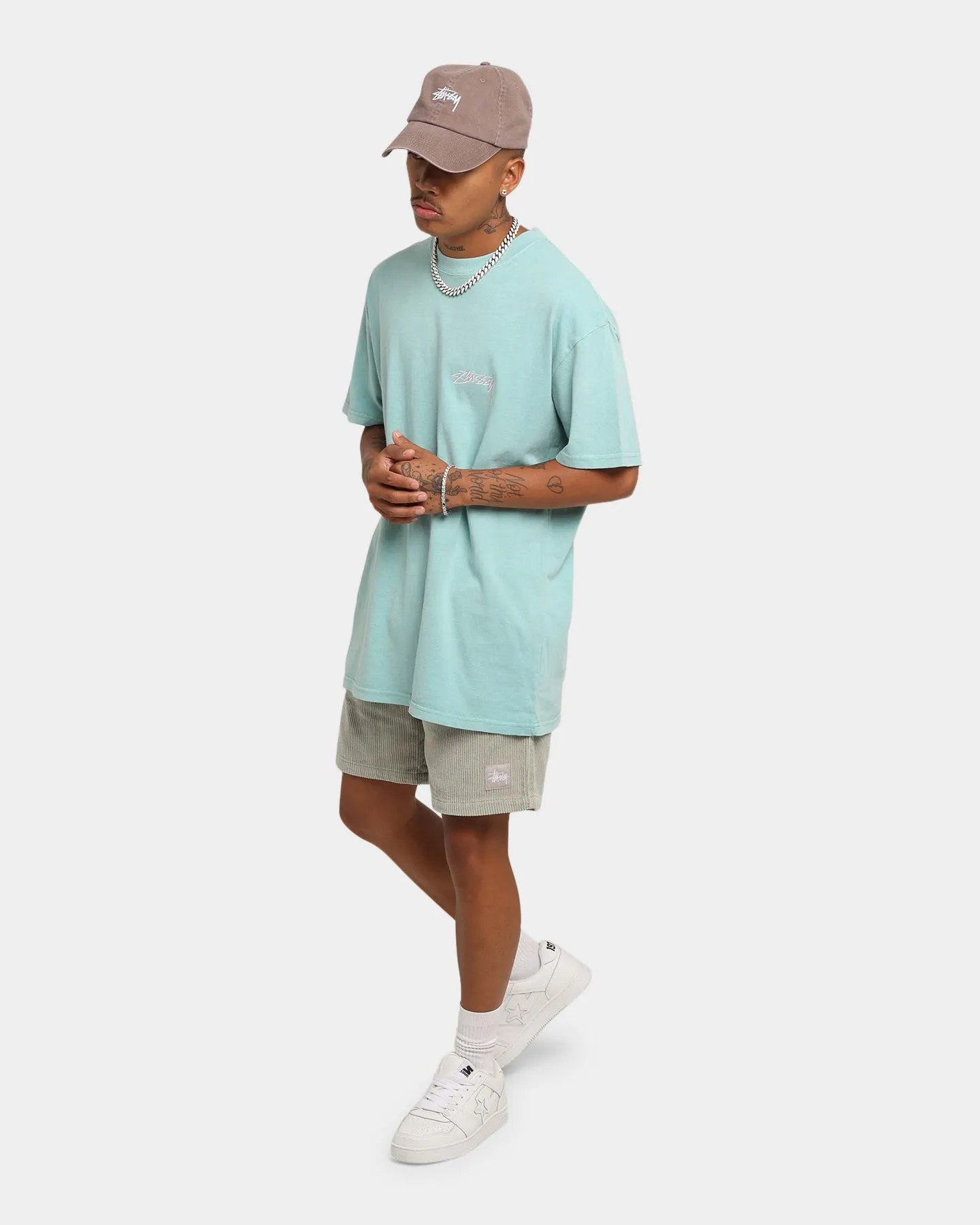 Stussy Wide Wale Cord Beach Shorts Oat