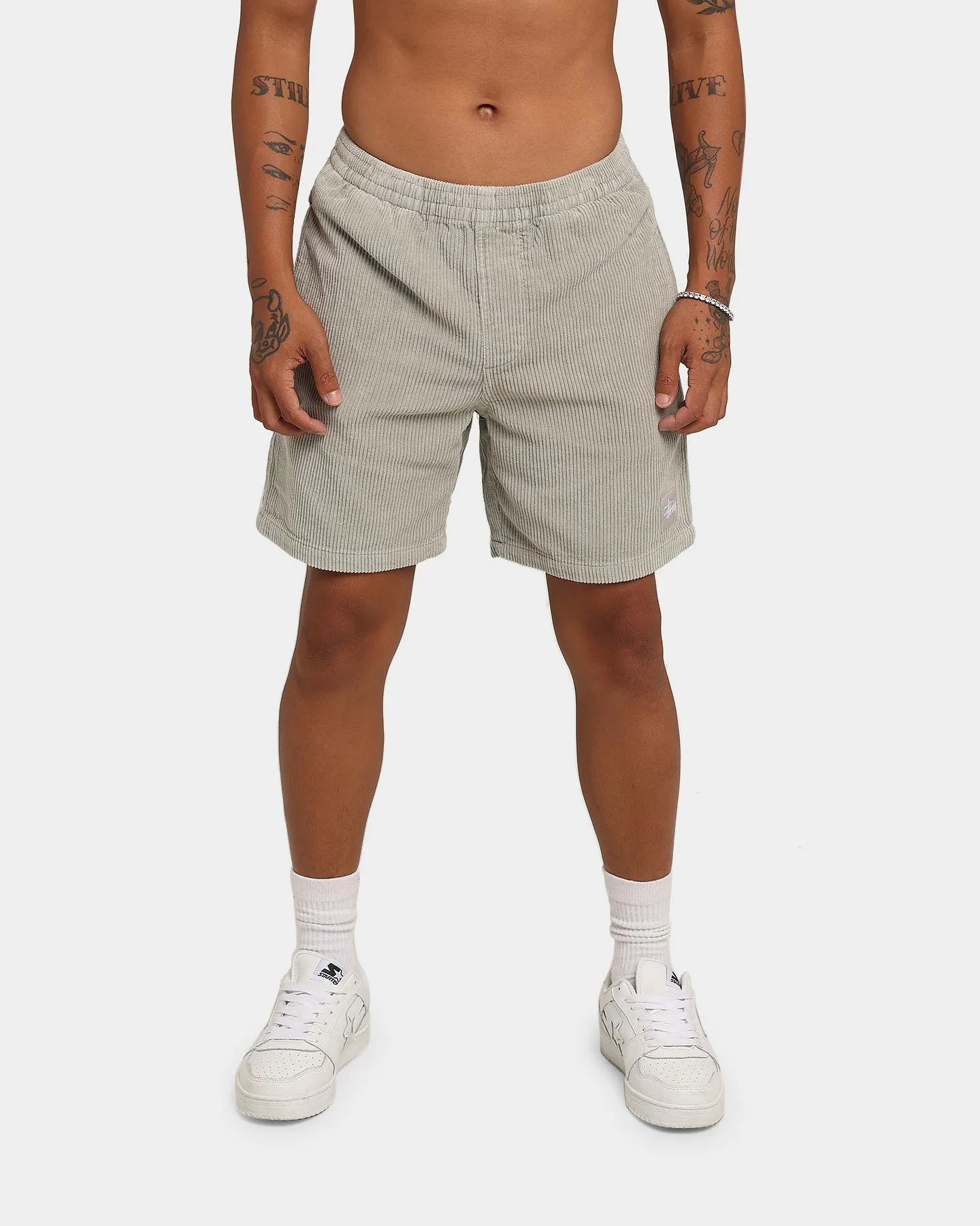 Stussy Wide Wale Cord Beach Shorts Oat
