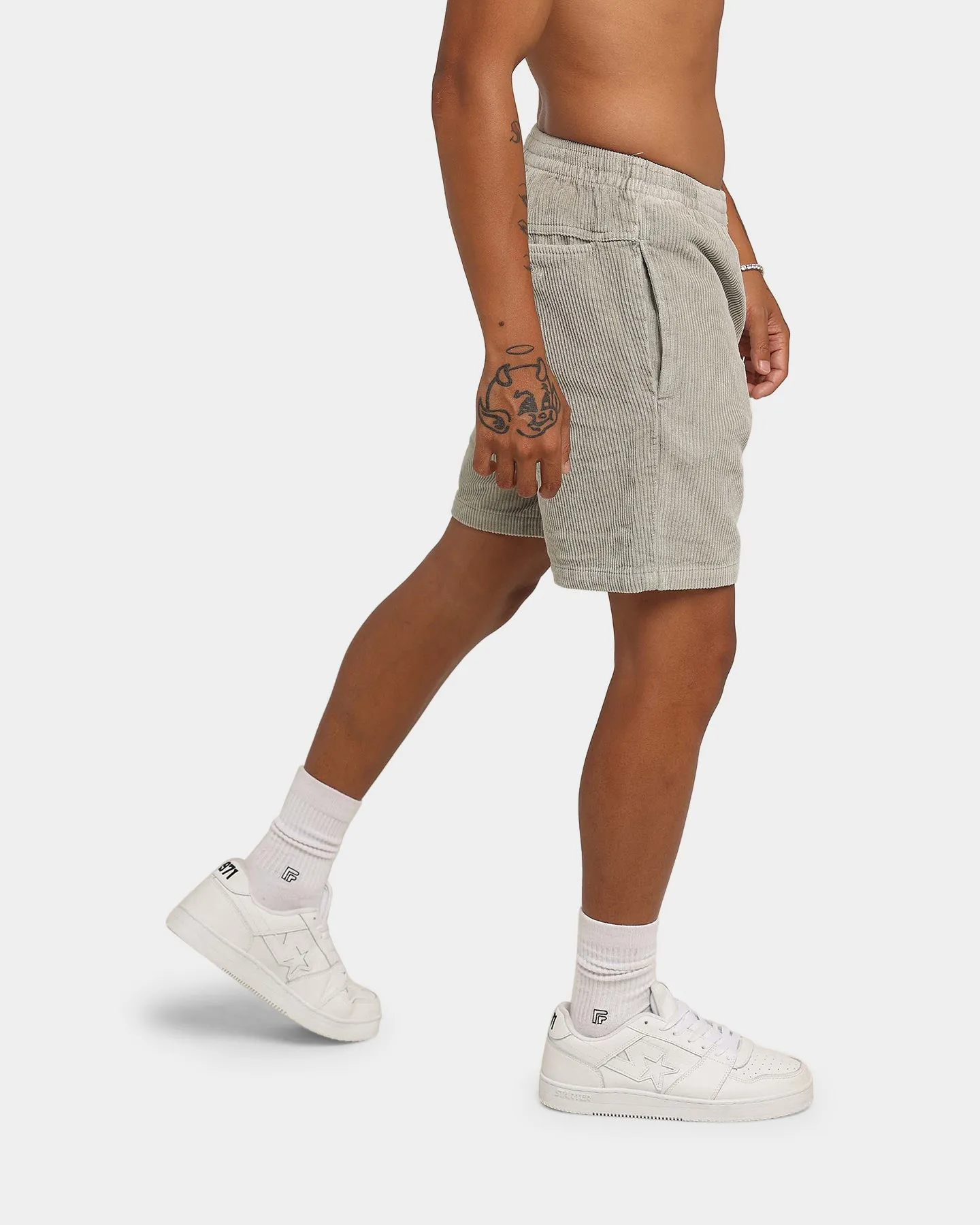 Stussy Wide Wale Cord Beach Shorts Oat