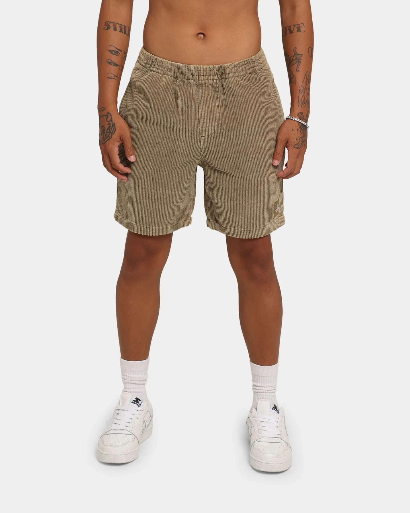 Stussy Wide Wale Cord Beach Shorts Tobacco