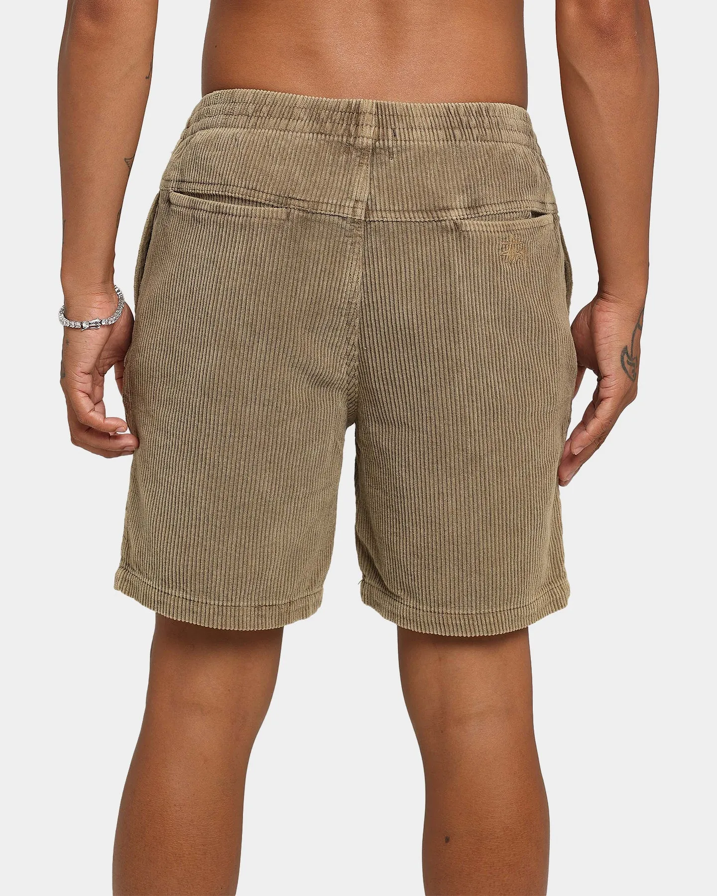 Stussy Wide Wale Cord Beach Shorts Tobacco