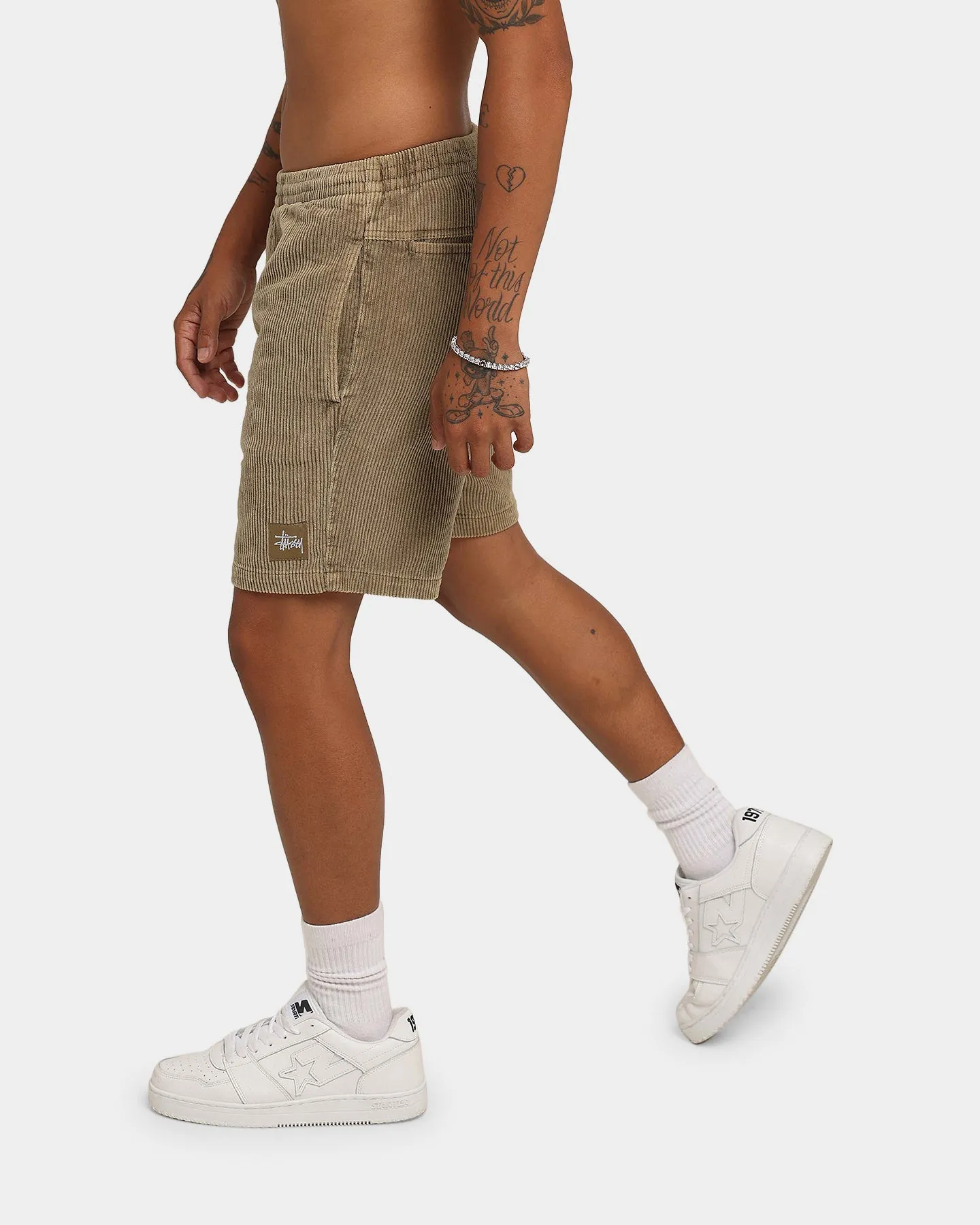 Stussy Wide Wale Cord Beach Shorts Tobacco