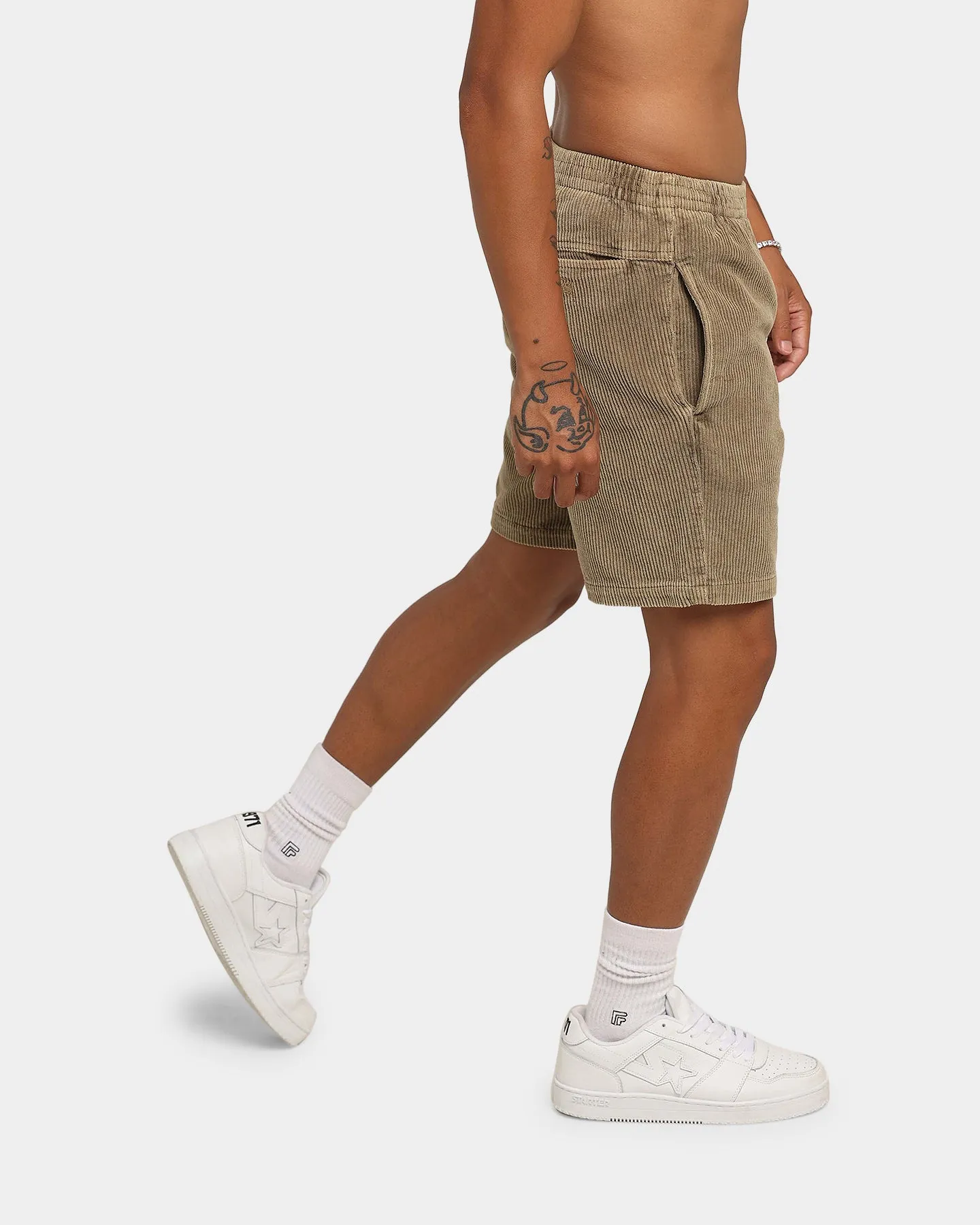 Stussy Wide Wale Cord Beach Shorts Tobacco