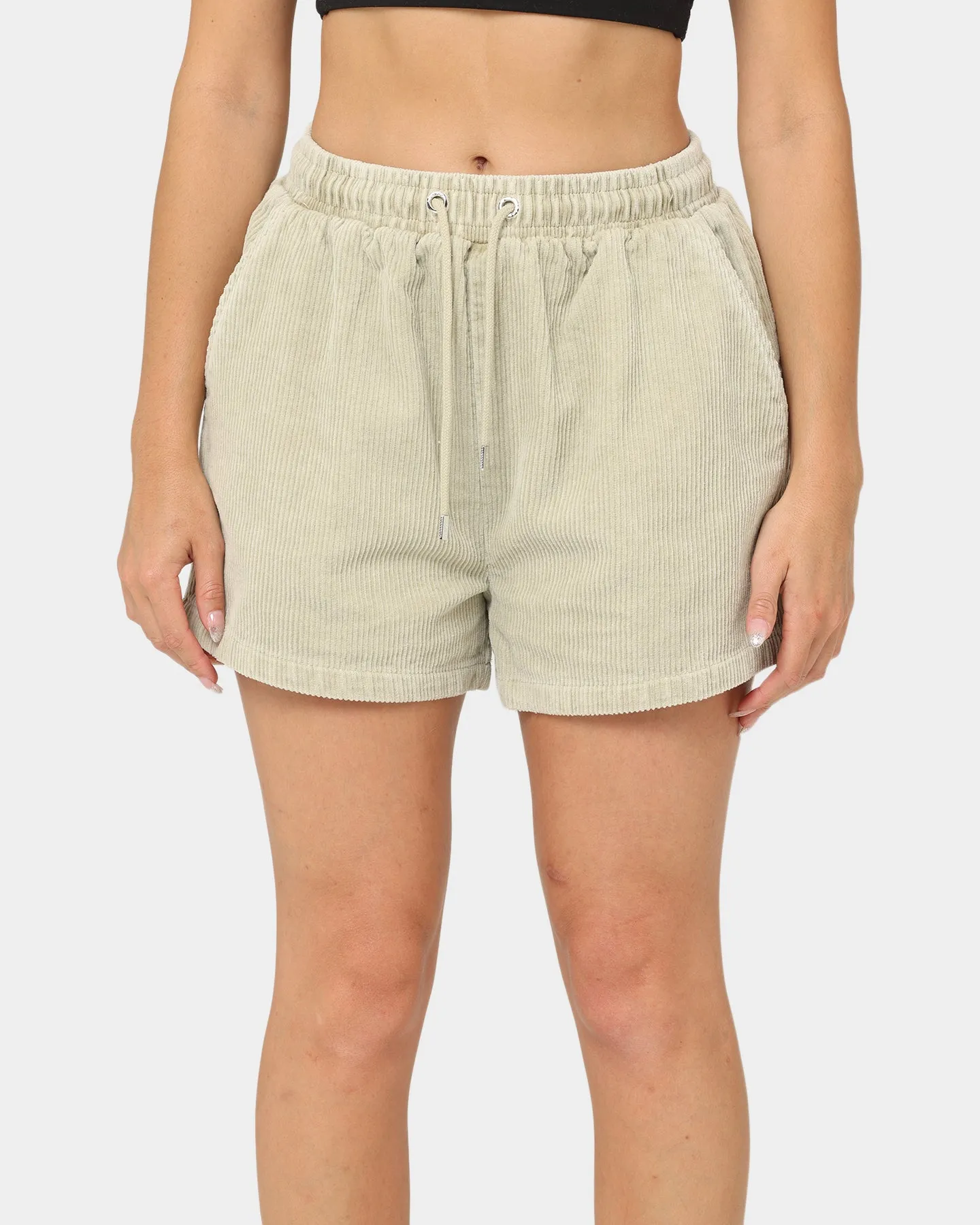Stussy Women's Hudson Cord Shorts White Sand