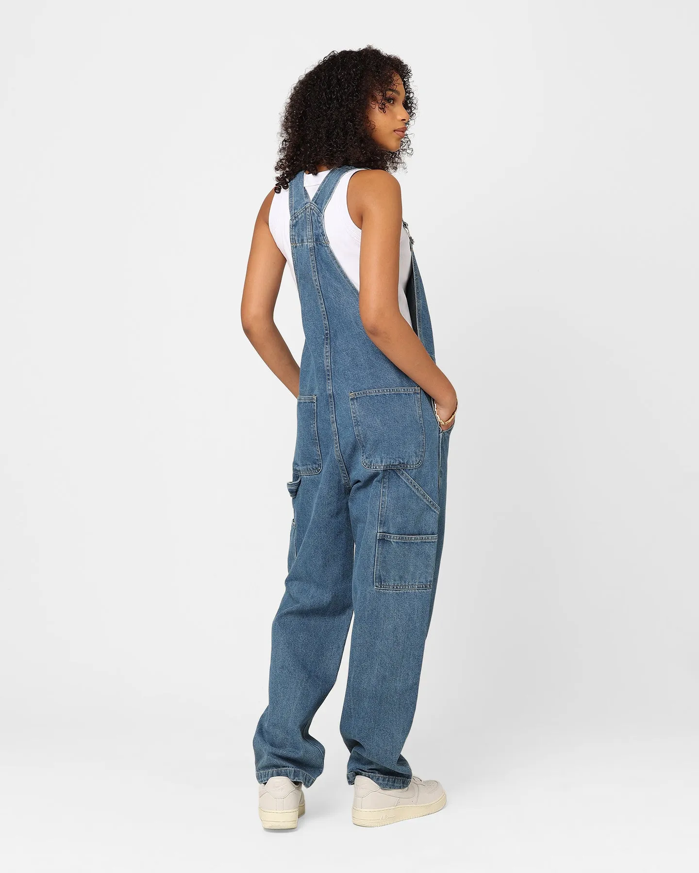 Stussy Women's Nevada Denim Overalls Indigo Denim
