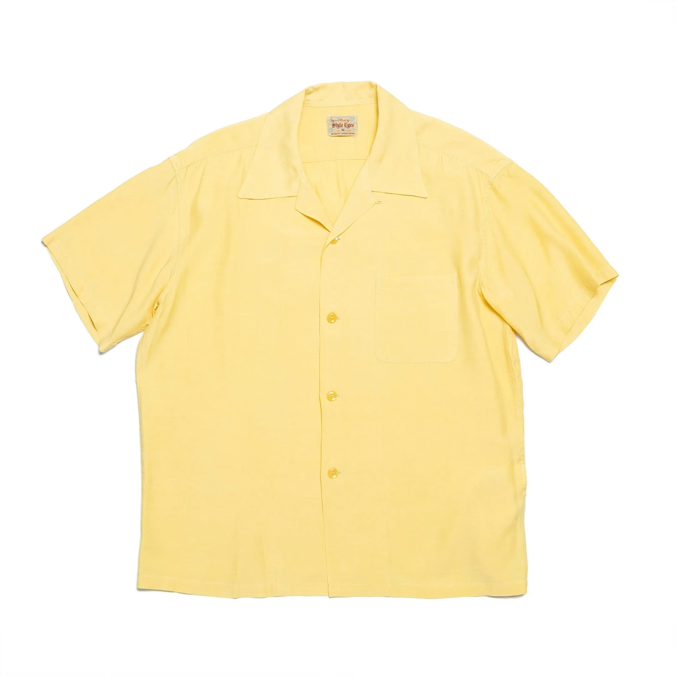 Style Eyes by Toyo Enterprise Plain Bowling S/S Shirt Yellow
