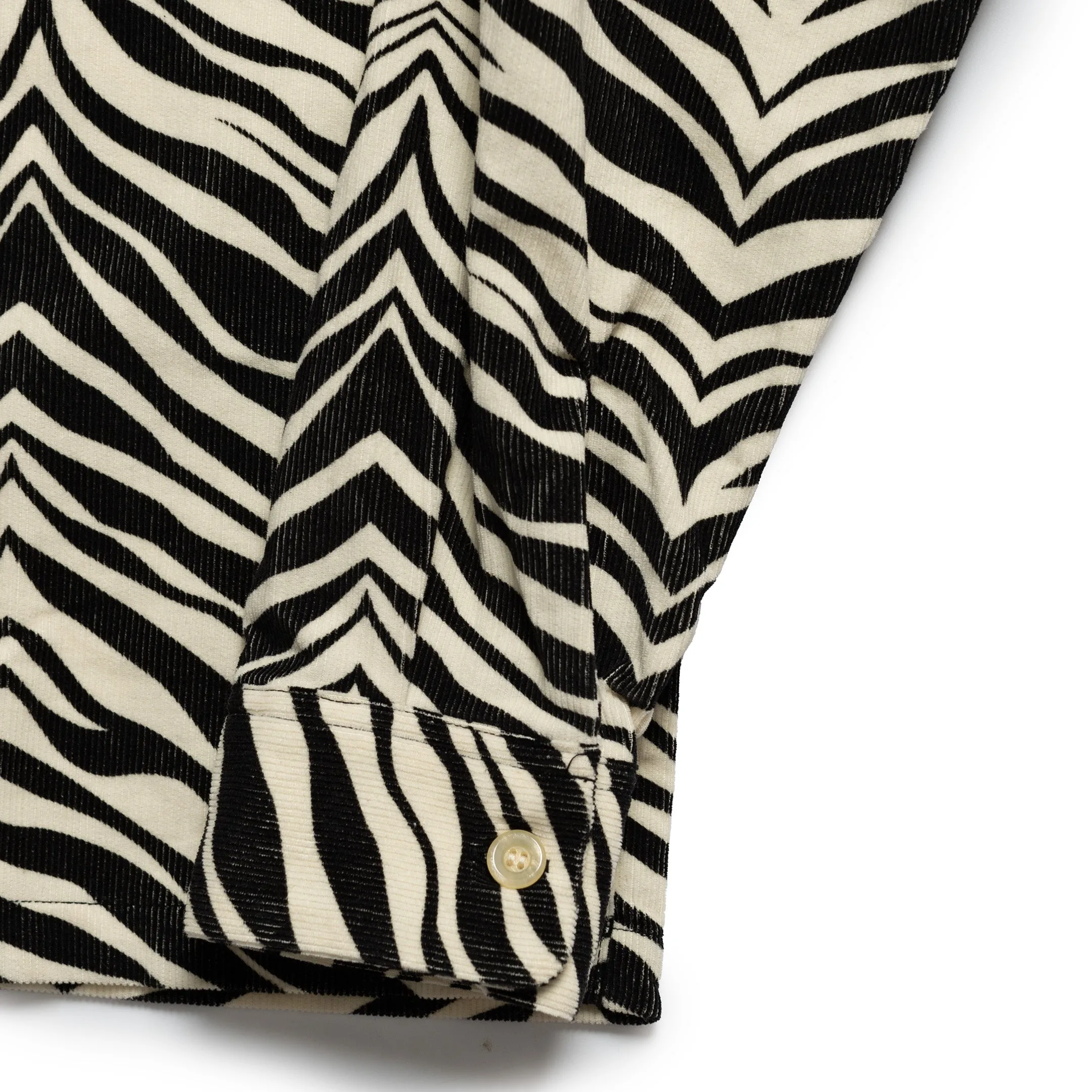 Style Eyes Zebra Corduroy Shirt Off White
