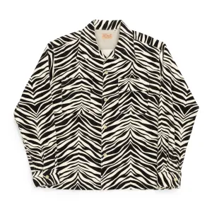 Style Eyes Zebra Corduroy Shirt Off White