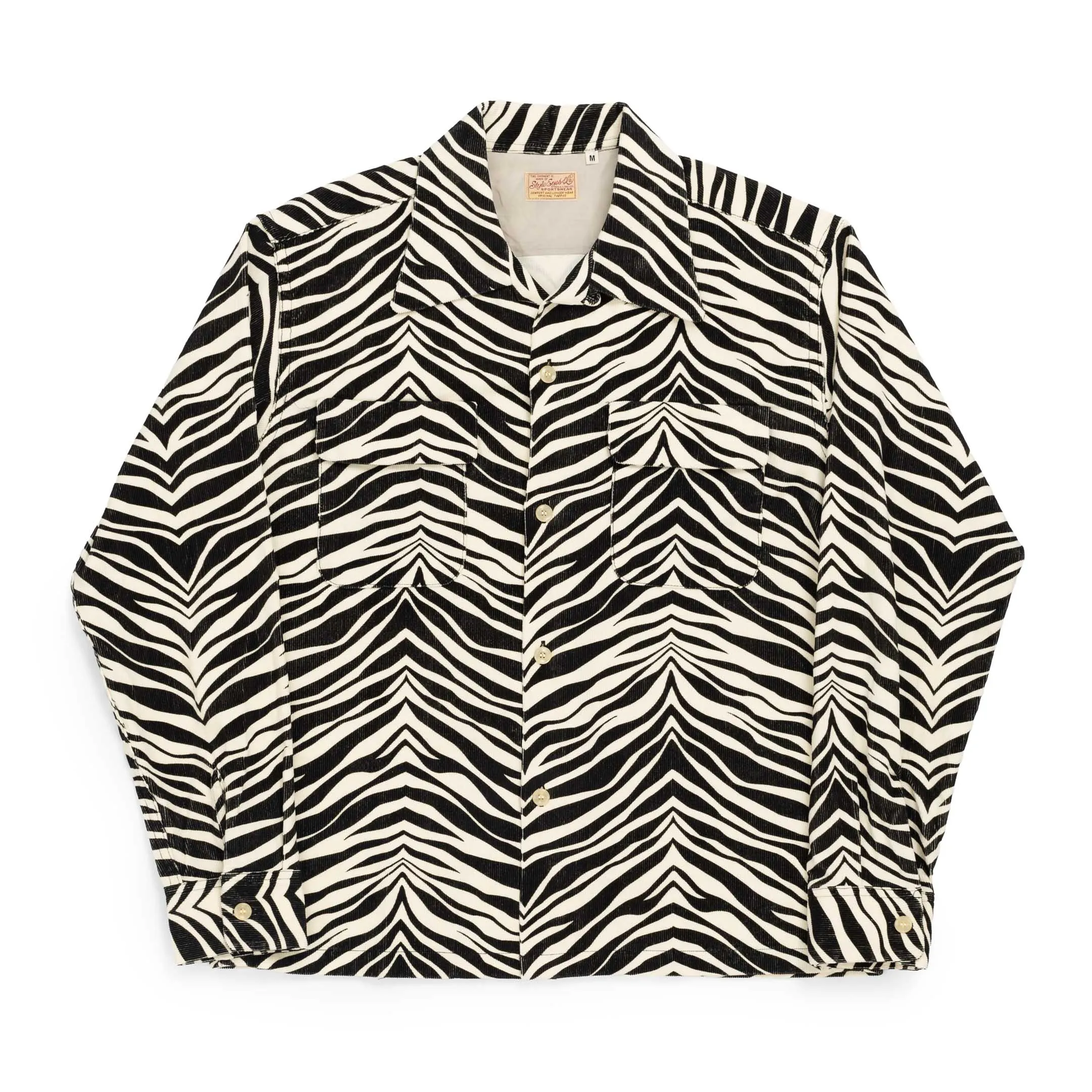 Style Eyes Zebra Corduroy Shirt Off White