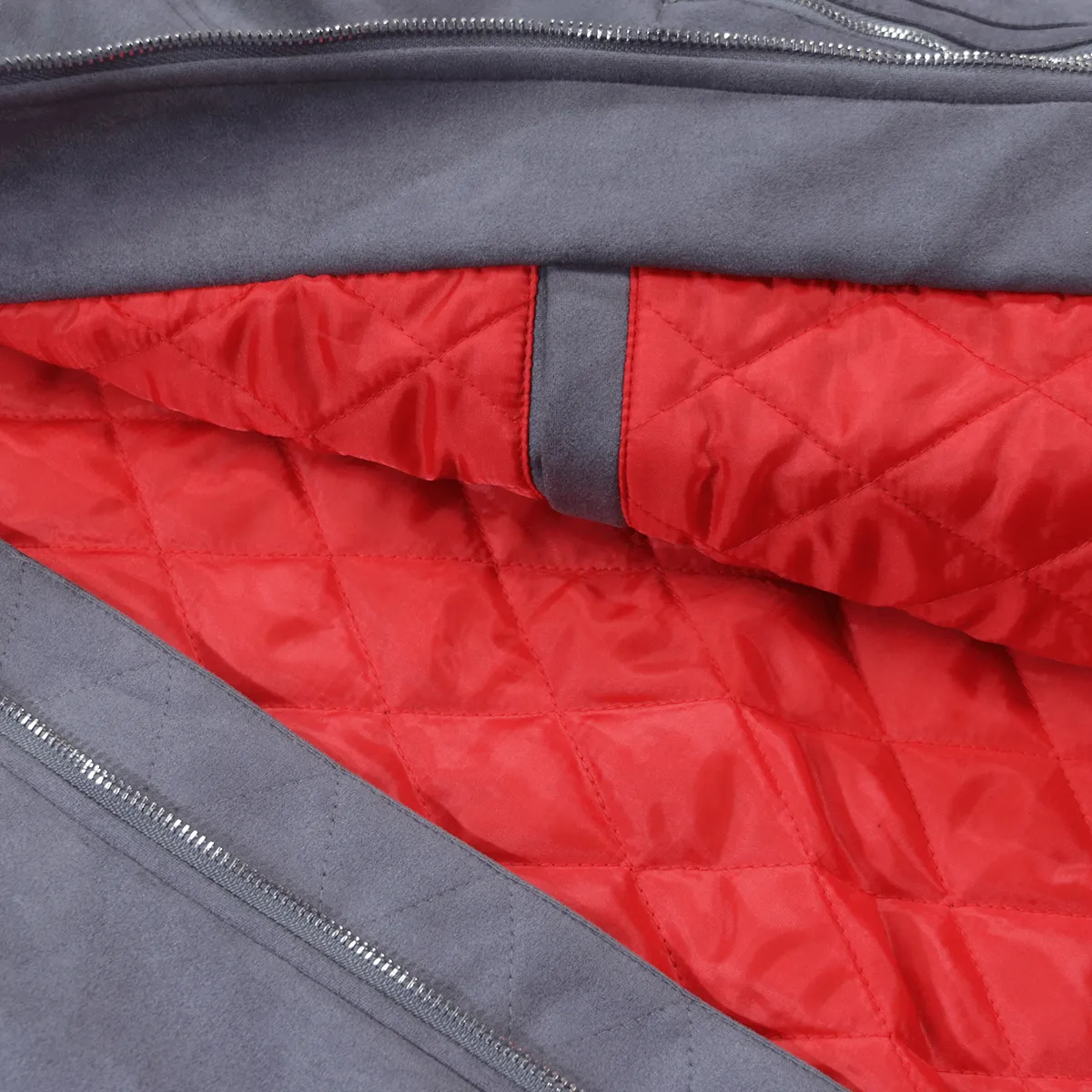 Suede MA-1 Bomber Jacket - Grey