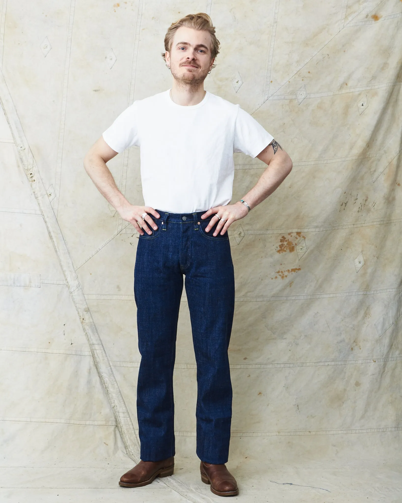 Sugar cane 14,25 Oz. Hawaii Indigo Mixed Right Twill Denim Lot: 401