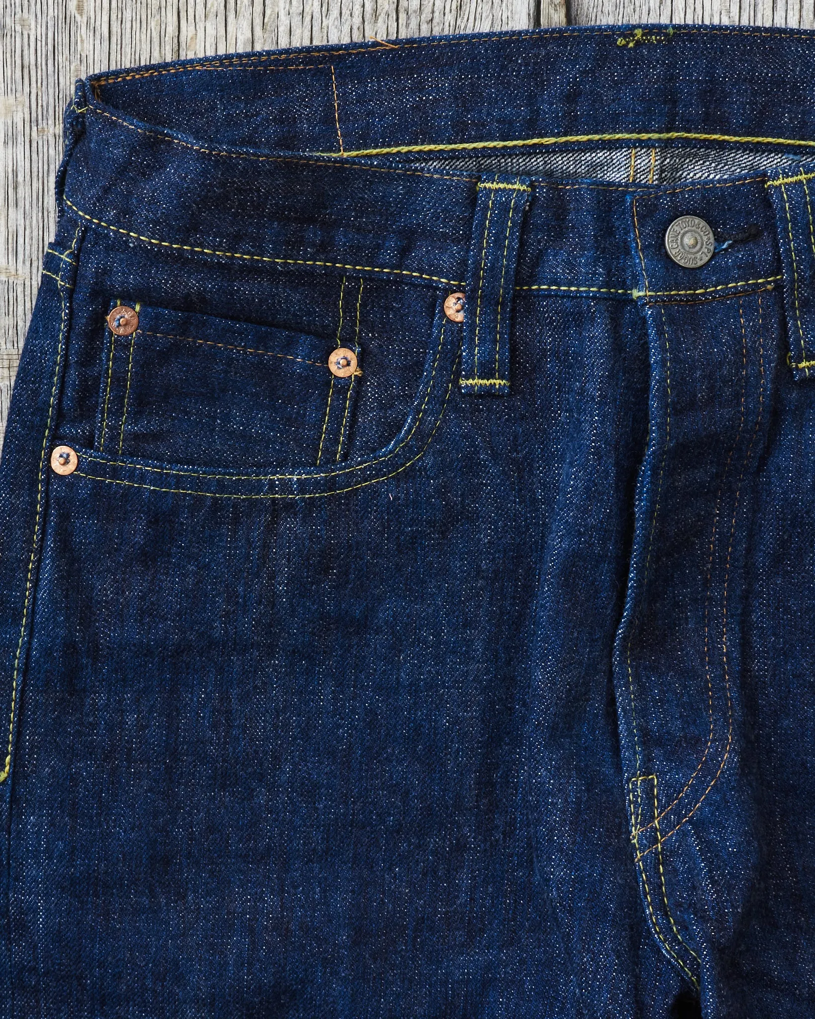 Sugar cane 14,25 Oz. Hawaii Indigo Mixed Right Twill Denim Lot: 401