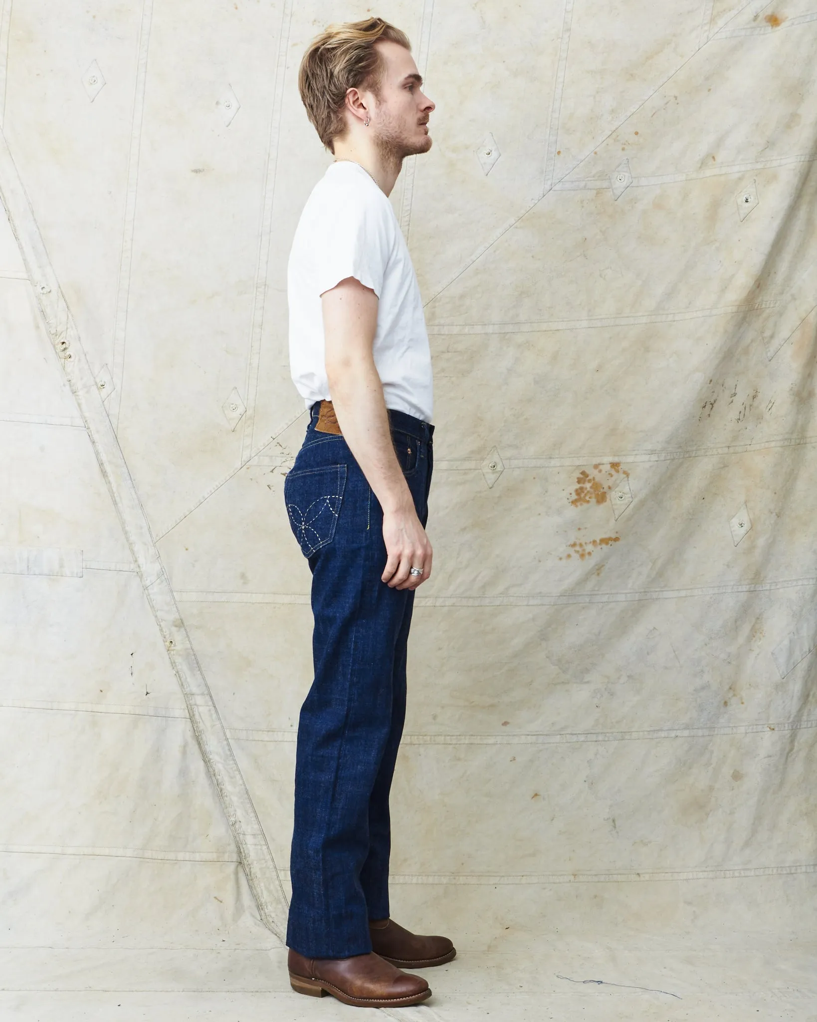 Sugar cane 14,25 Oz. Hawaii Indigo Mixed Right Twill Denim Lot: 401