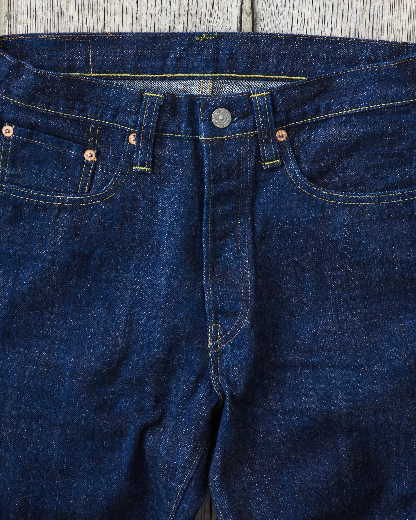 Sugar cane 14,25 Oz. Hawaii Indigo Mixed Right Twill Denim Lot: 401