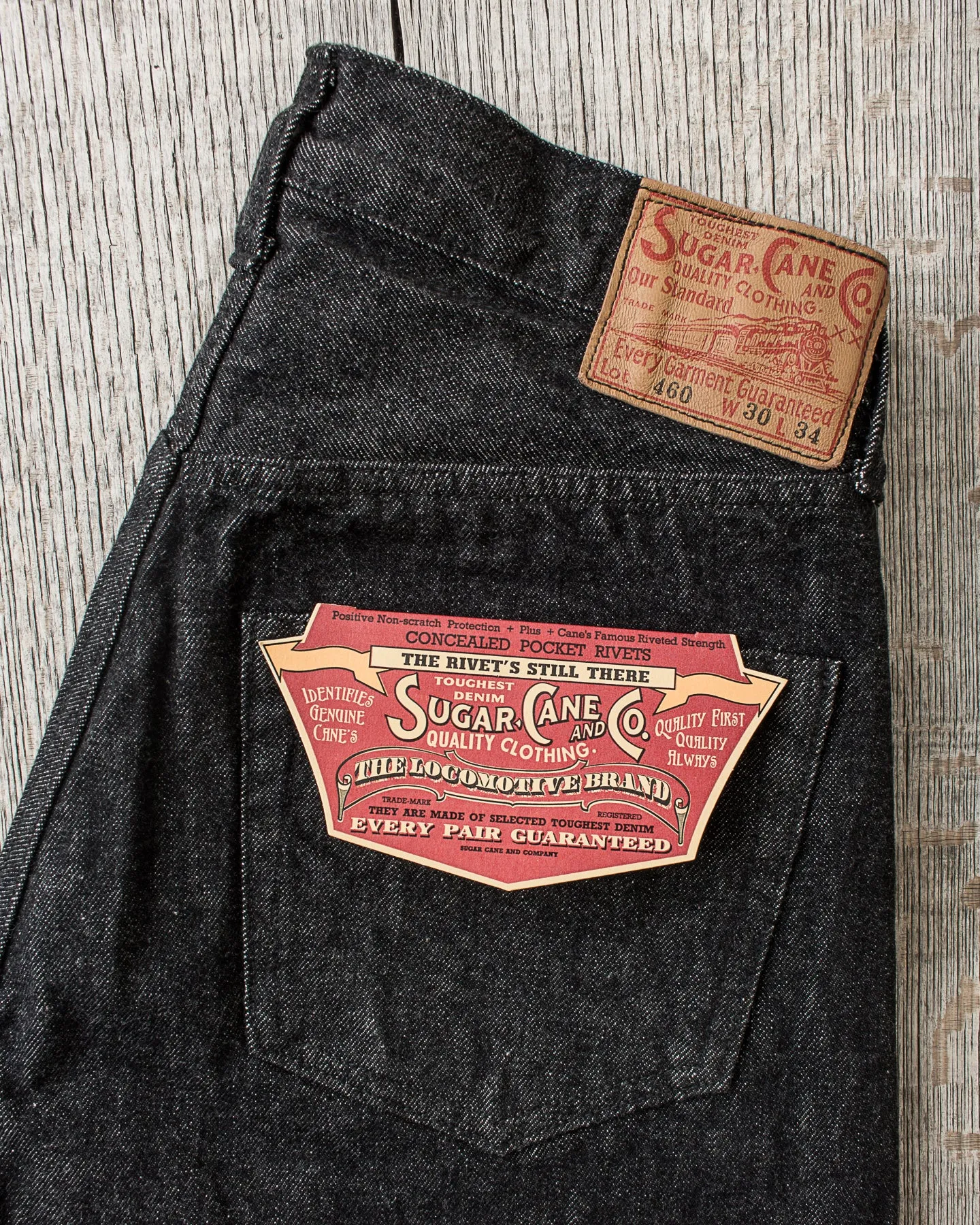 Sugar Cane & Co. 460 (1947) Model 14,25oz One Wash Black Denim SC42460