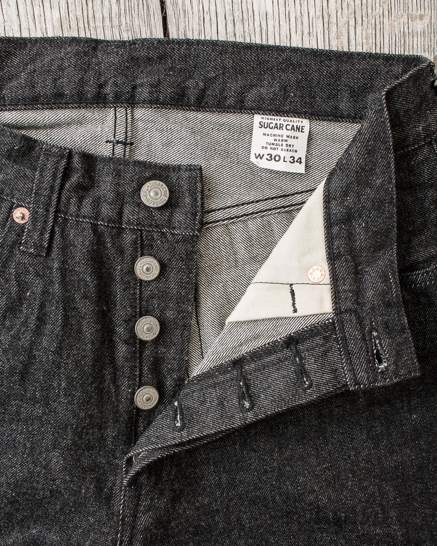 Sugar Cane & Co. 460 (1947) Model 14,25oz One Wash Black Denim SC42460