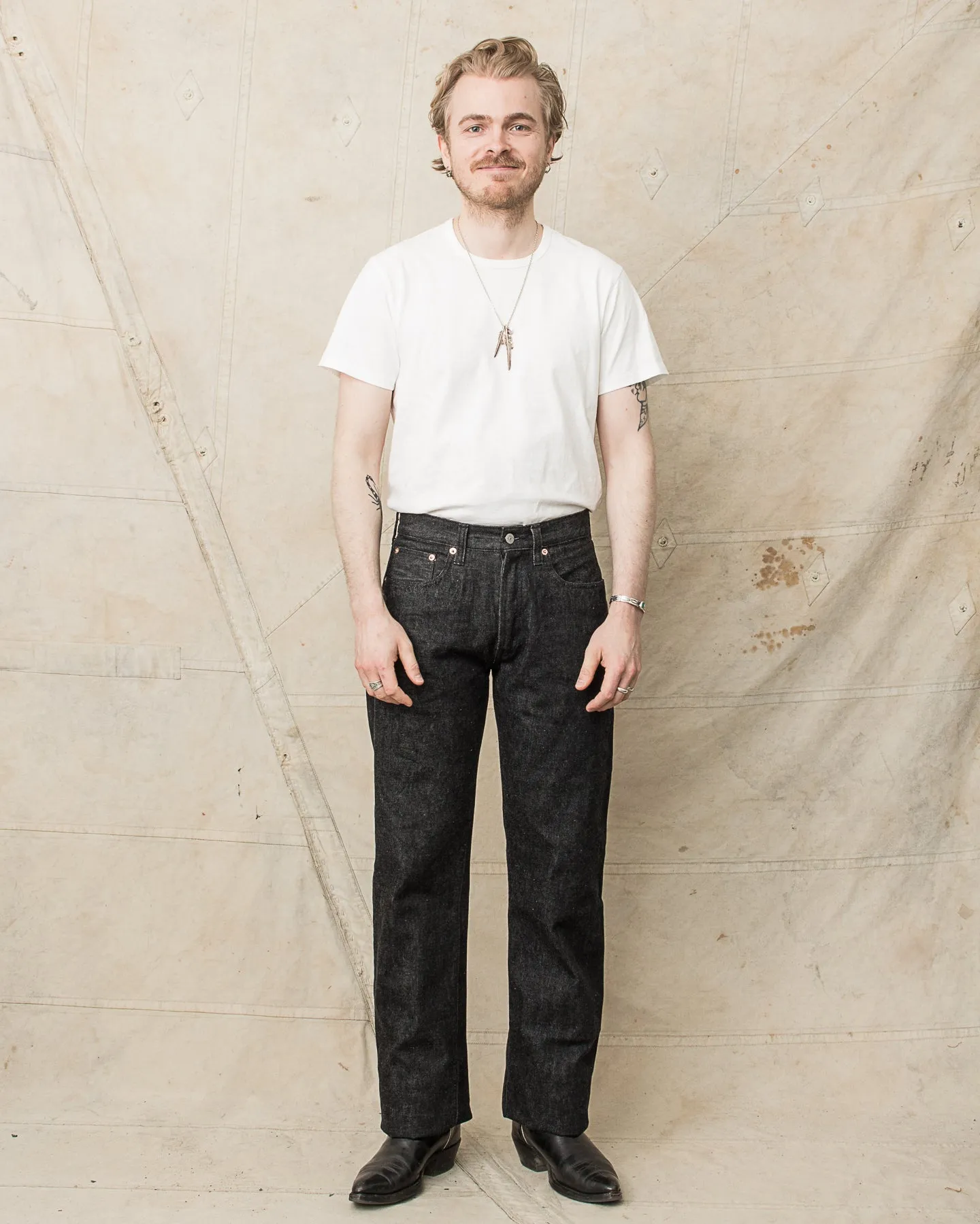 Sugar Cane & Co. 460 (1947) Model 14,25oz One Wash Black Denim SC42460