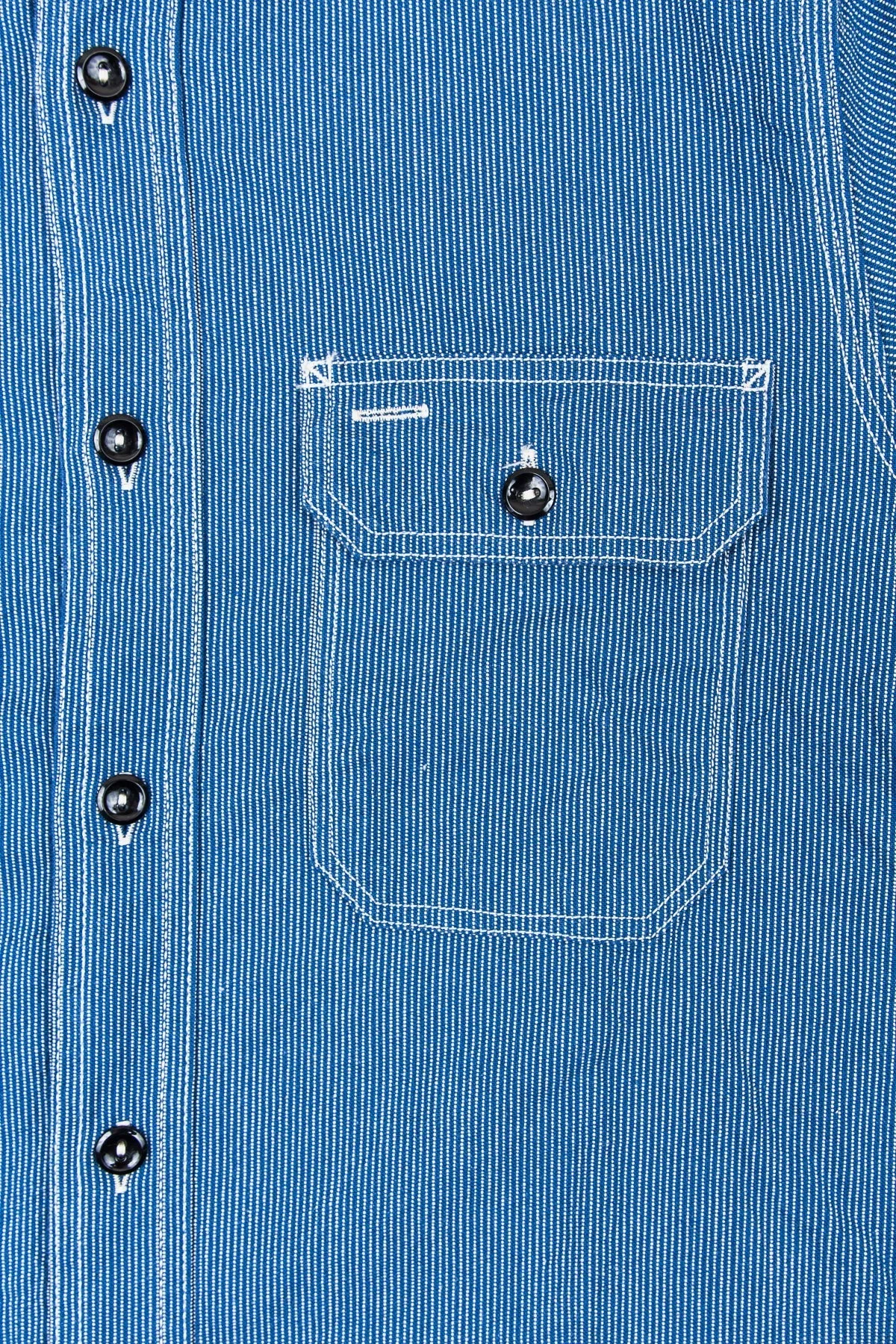 Sugar Cane & Co. Blue Striped Work Shirt SC25511