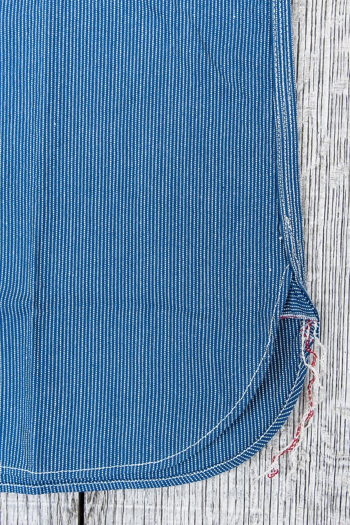 Sugar Cane & Co. Blue Striped Work Shirt SC25511