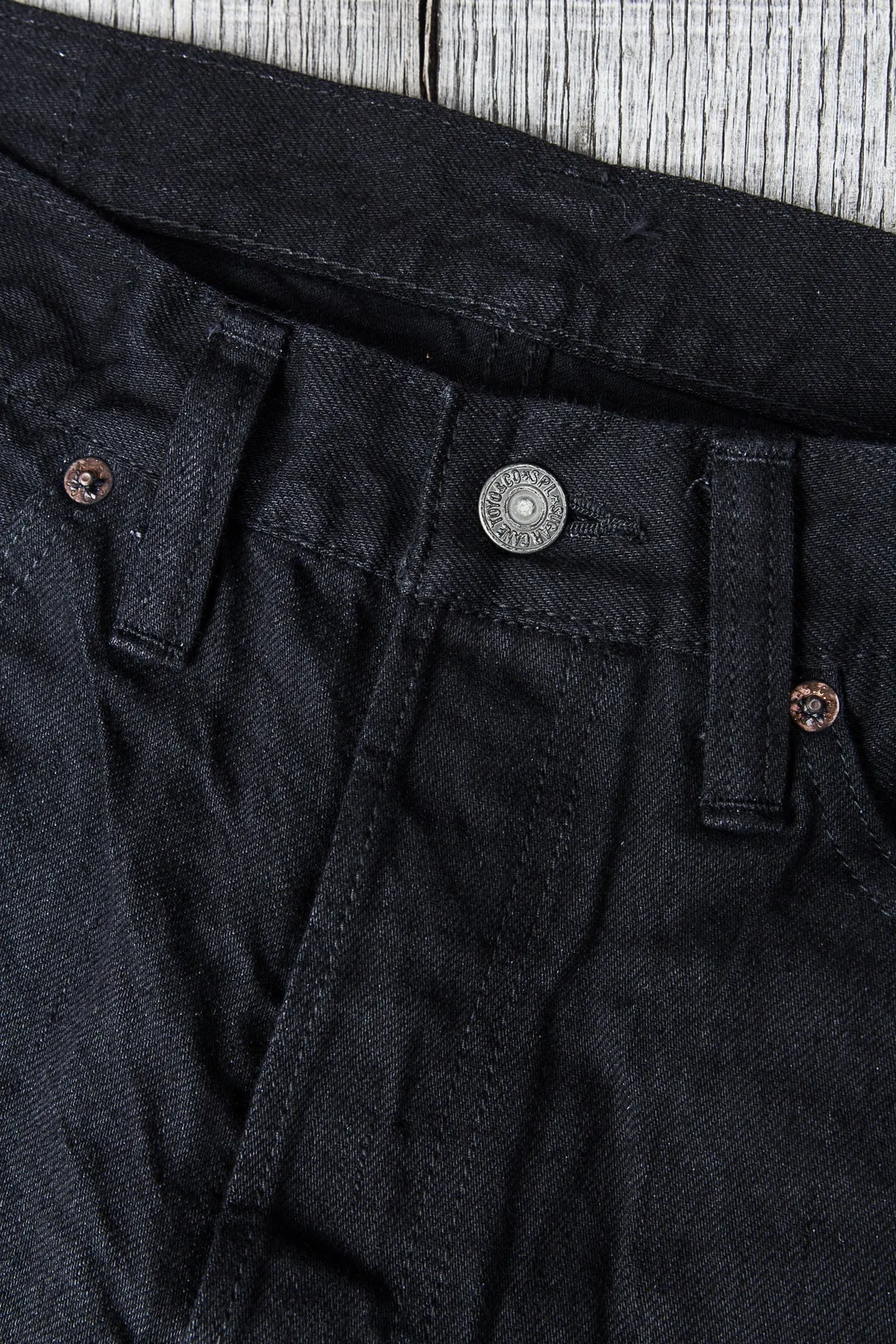 Sugar Cane & Co. Lot 470 Type 3 Slim Fit One Wash Black Jeans SC41470