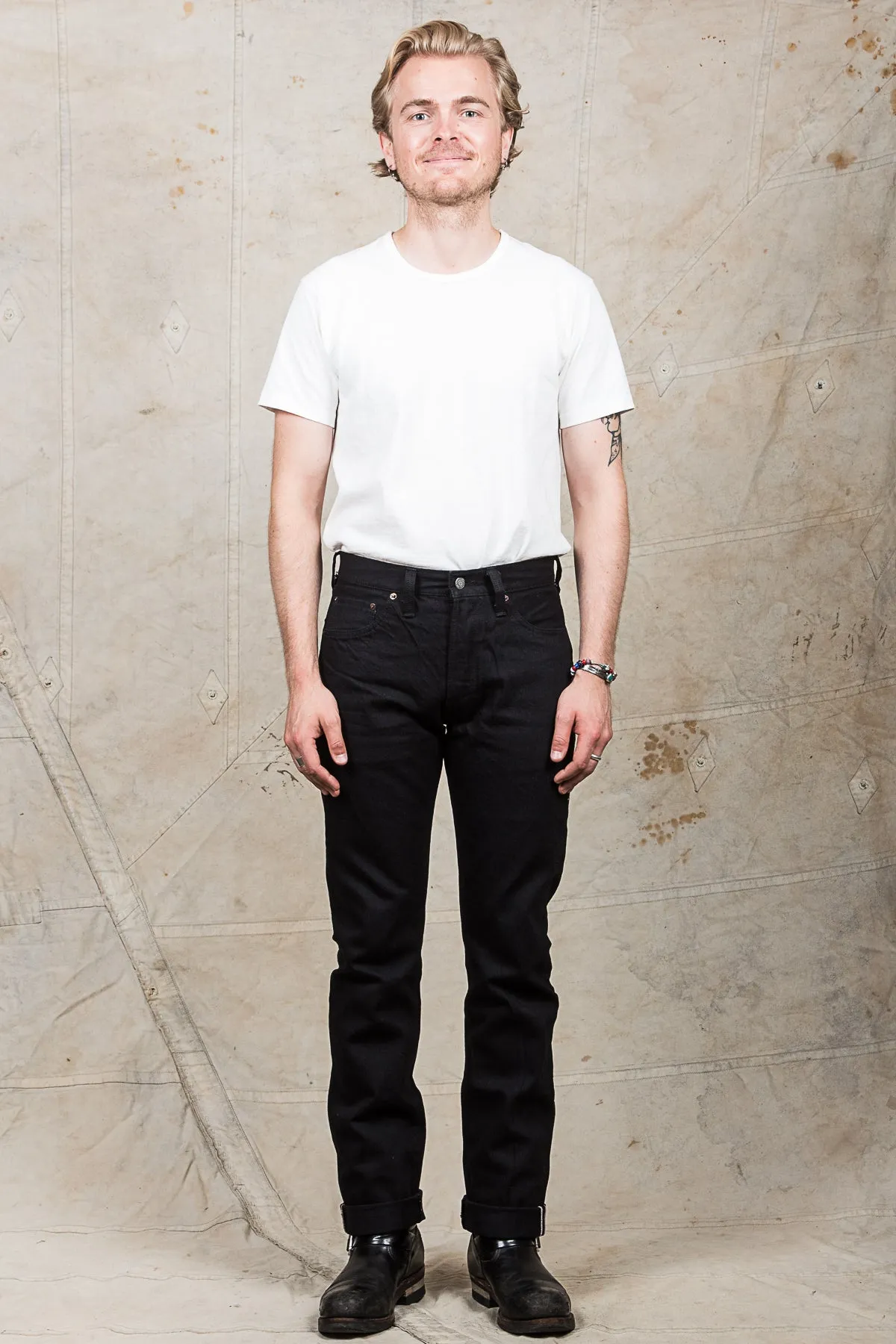 Sugar Cane & Co. Lot 470 Type 3 Slim Fit One Wash Black Jeans SC41470