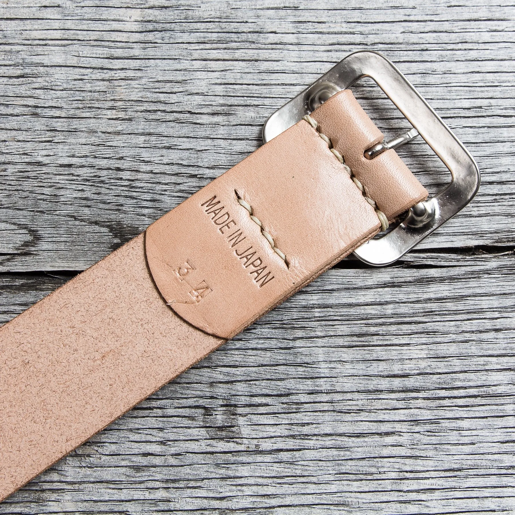 Sugar Cane & Co. Natural Leather Belt SC02320