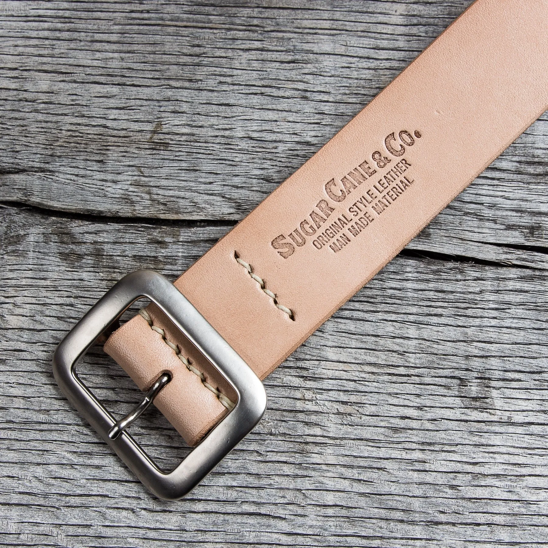 Sugar Cane & Co. Natural Leather Belt SC02320