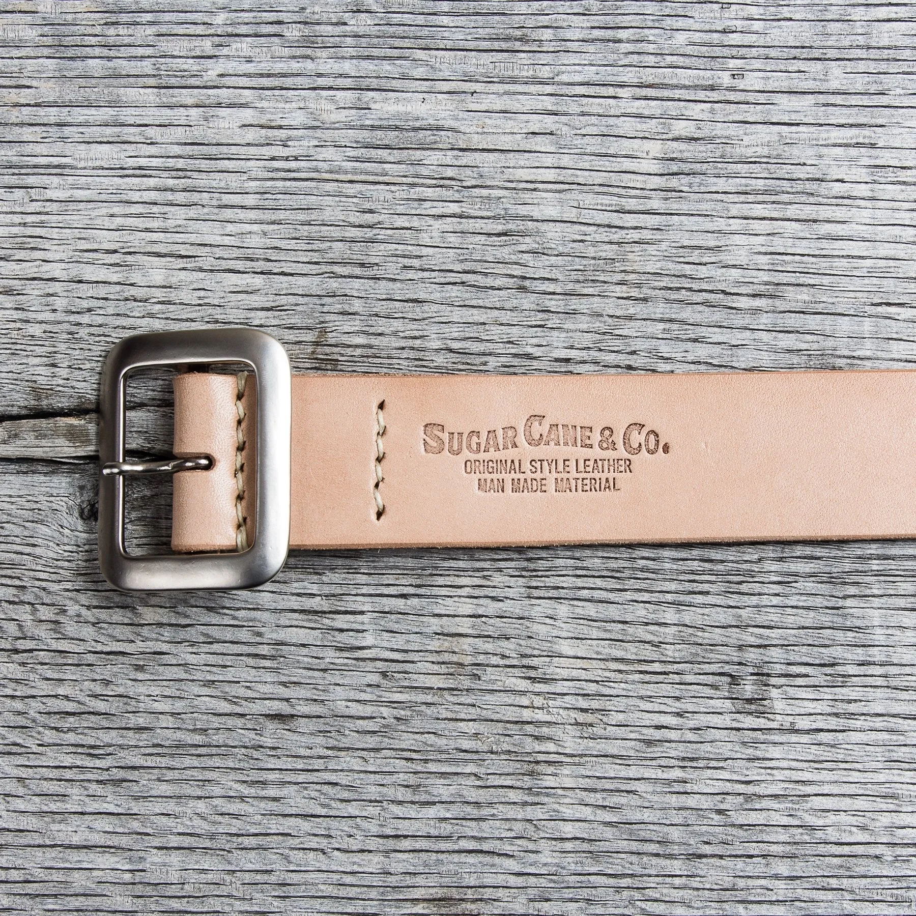 Sugar Cane & Co. Natural Leather Belt SC02320