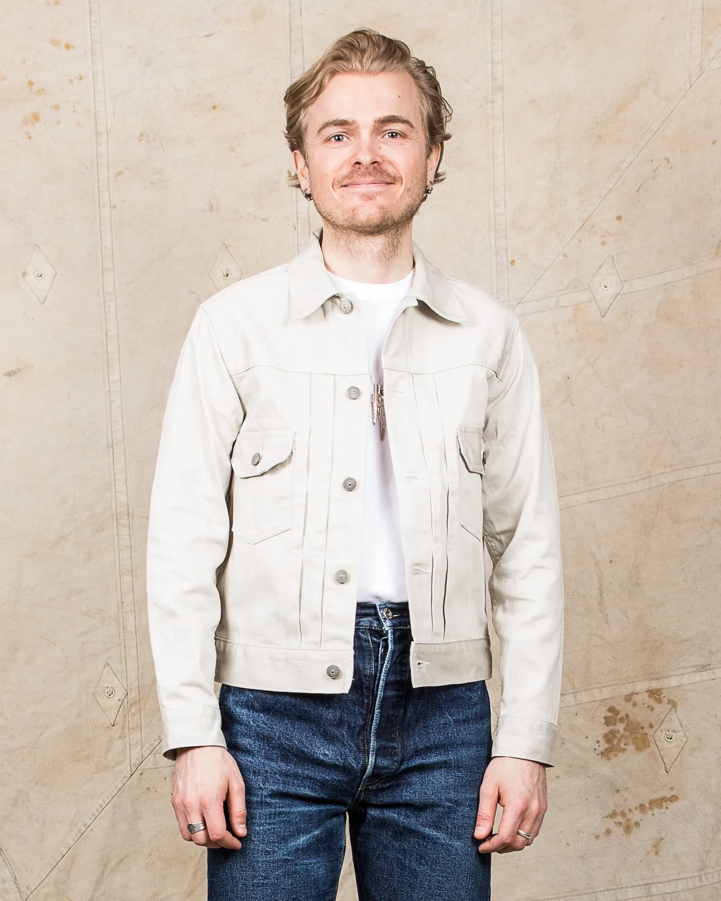 Sugar Cane & Co Sugar Cane 1953 Type 2 11oz Cotton Pique Jacket Off-White SC15290