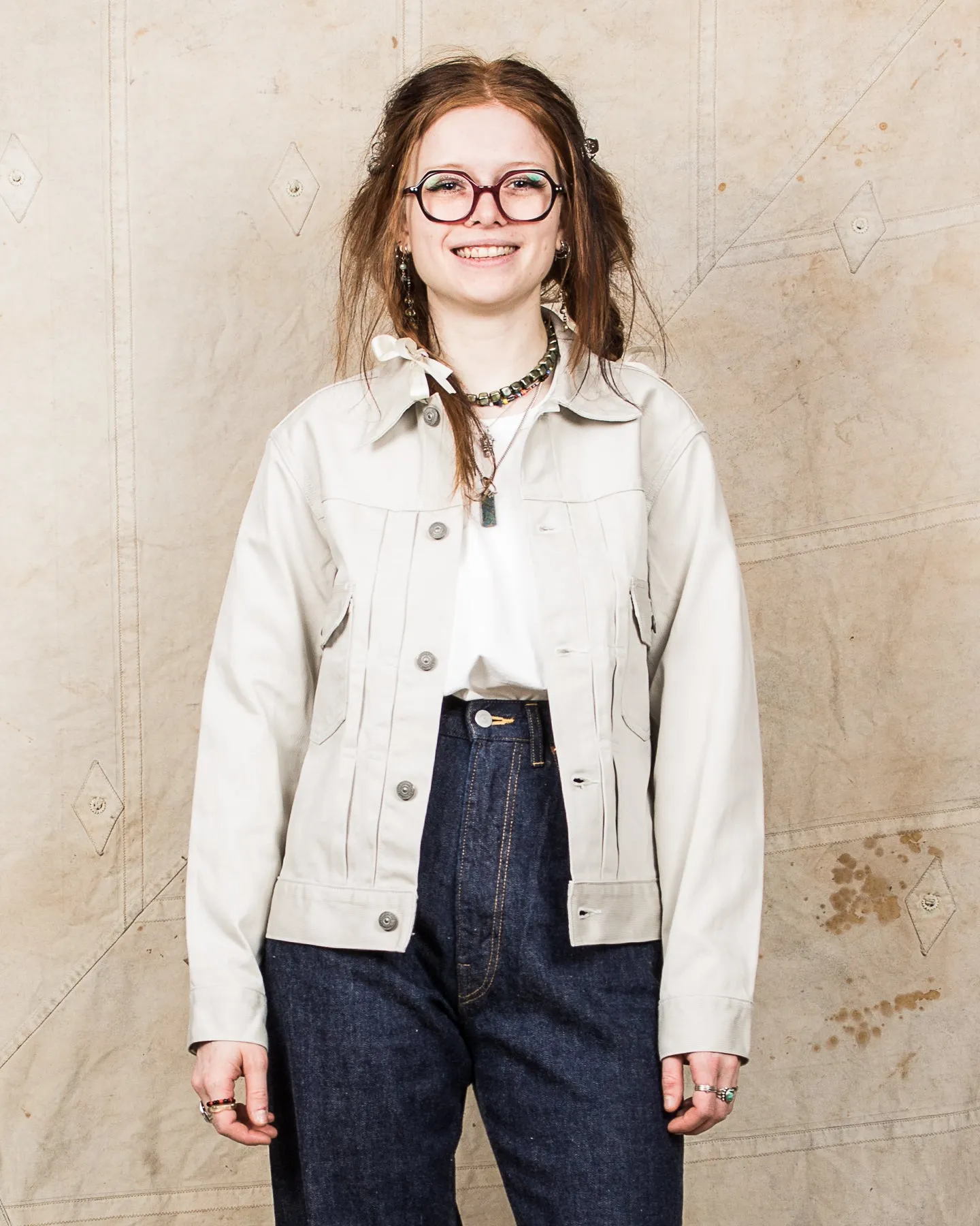 Sugar Cane & Co Sugar Cane 1953 Type 2 11oz Cotton Pique Jacket Off-White SC15290