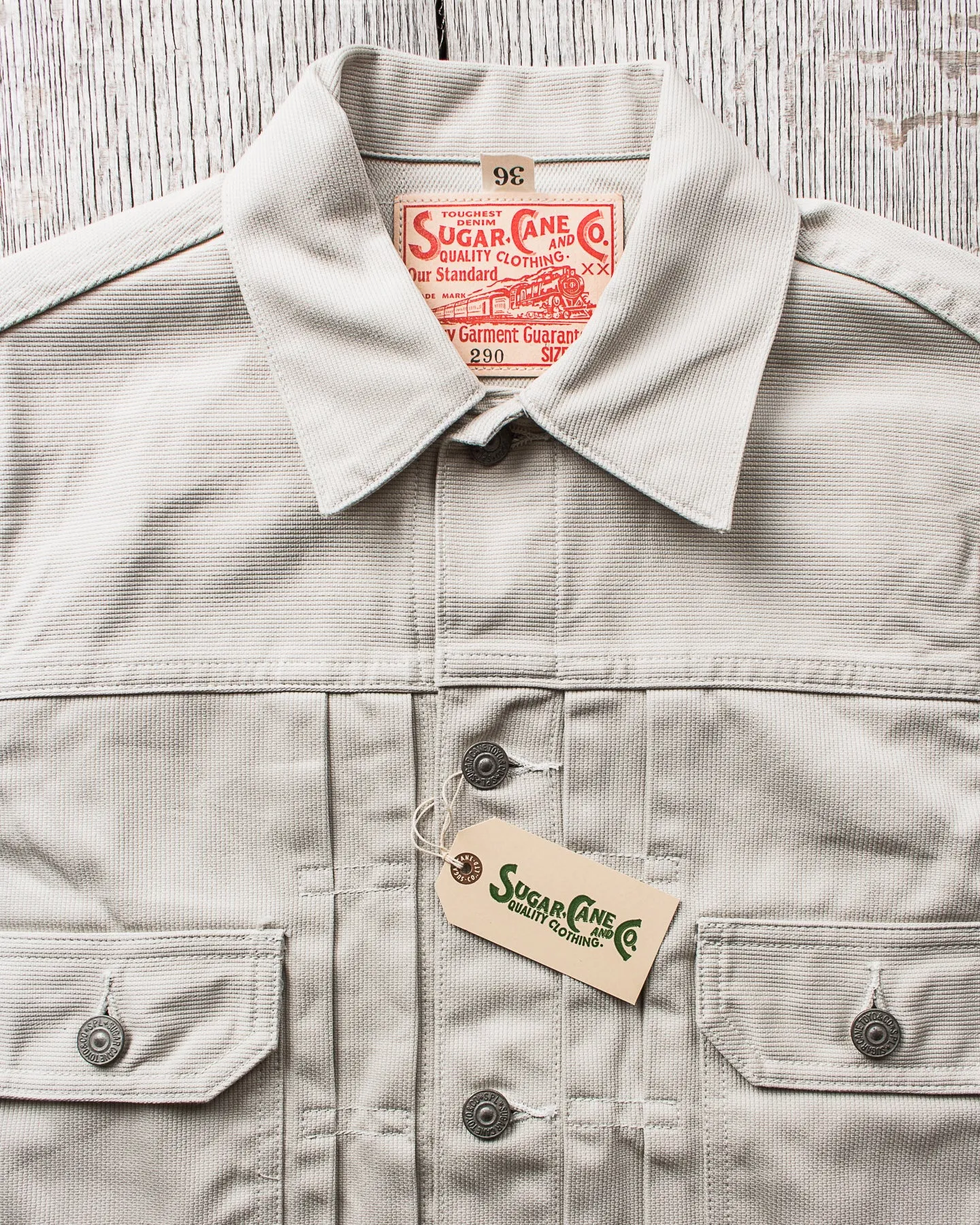 Sugar Cane & Co Sugar Cane 1953 Type 2 11oz Cotton Pique Jacket Off-White SC15290