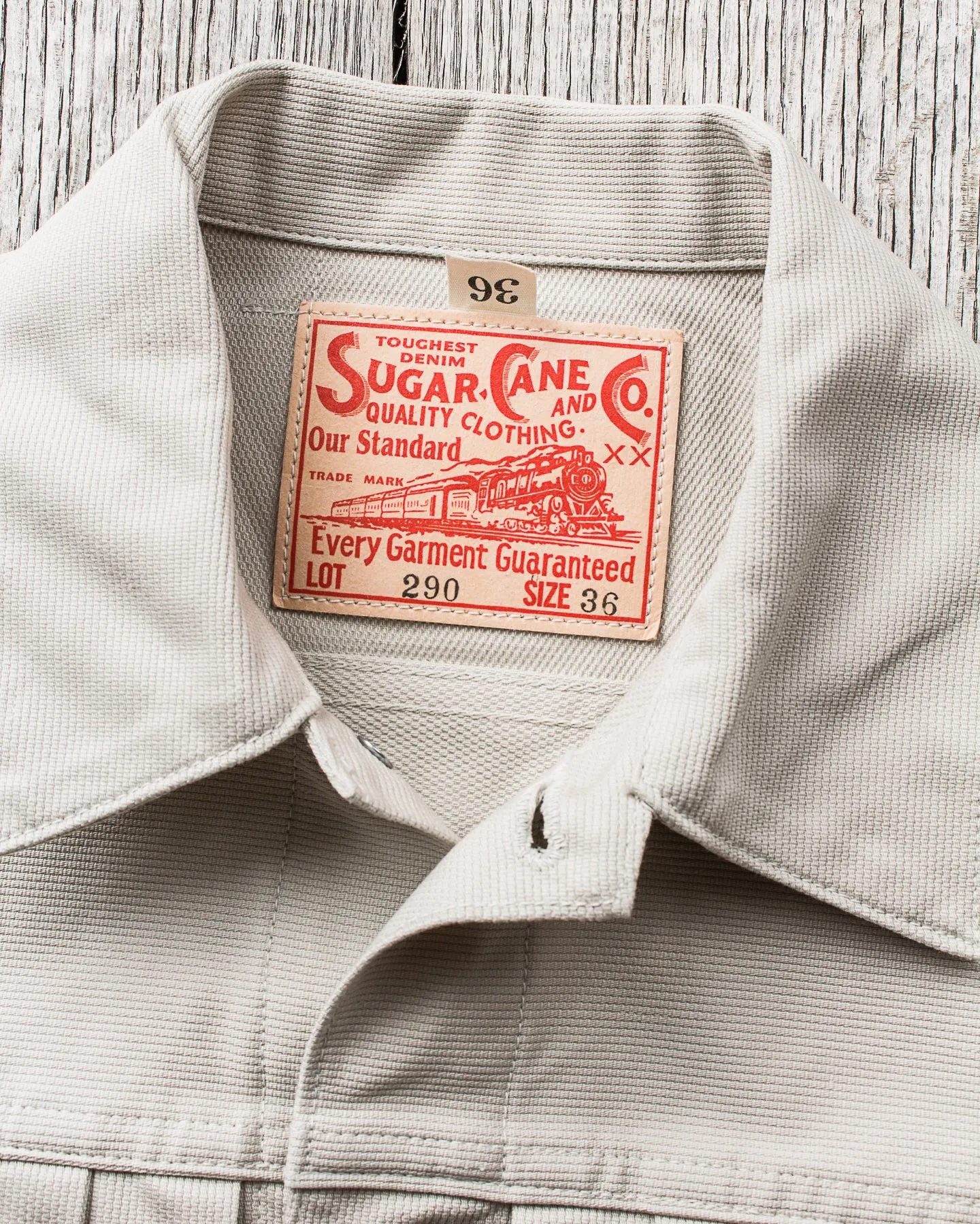 Sugar Cane & Co Sugar Cane 1953 Type 2 11oz Cotton Pique Jacket Off-White SC15290