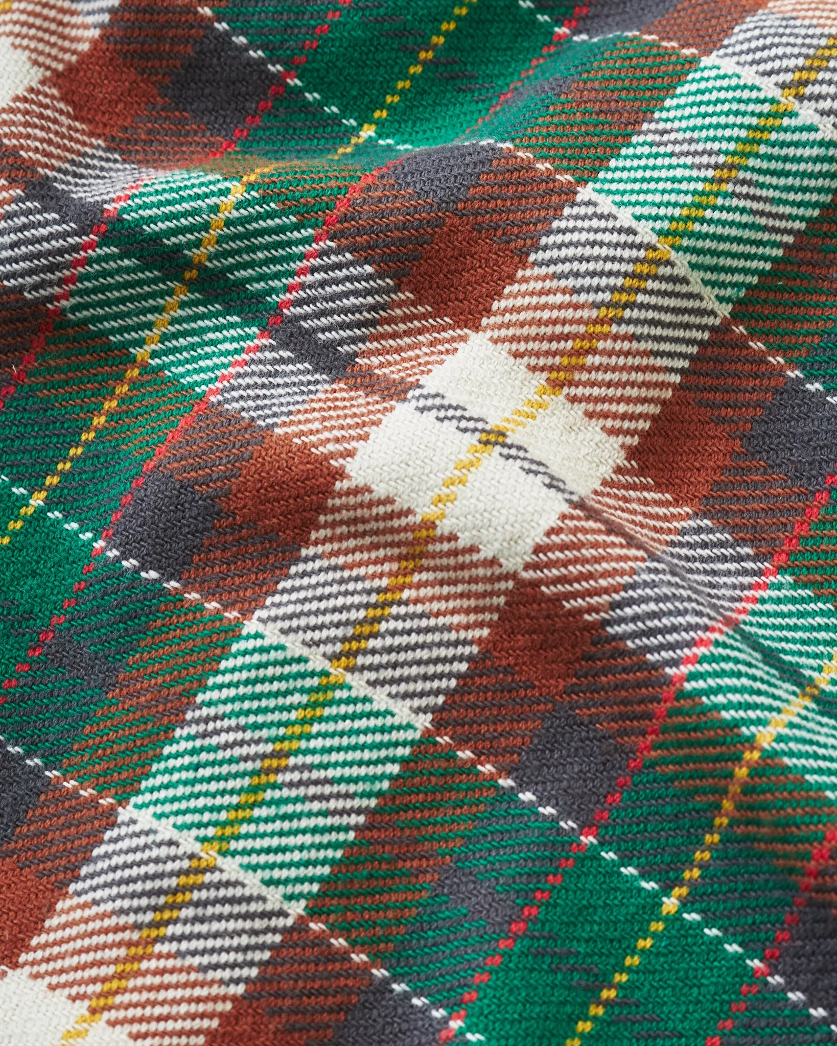 Sugar Cane & Co Twill Check Work Shirt Green SC29151