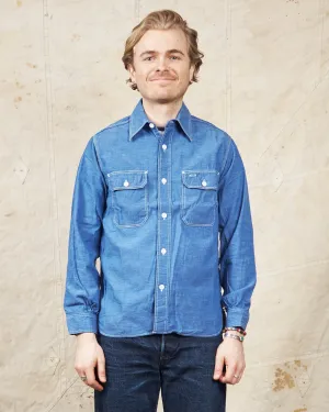 Sugar Cane & Co. Vat Dye Chambray Work Shirt SC25513