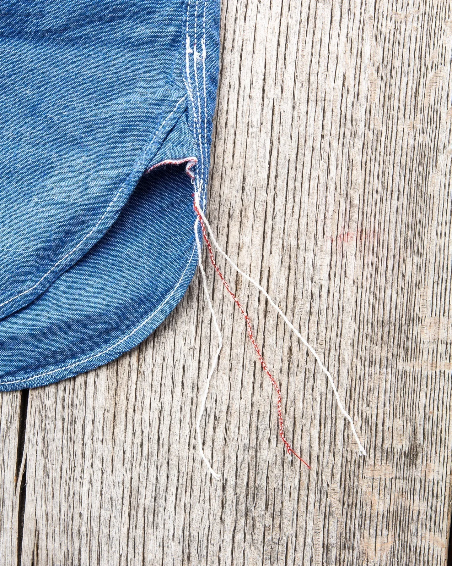 Sugar Cane & Co. Vat Dye Chambray Work Shirt SC25513