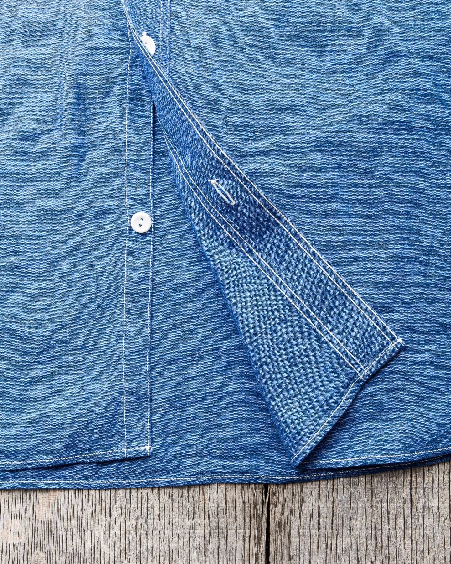Sugar Cane & Co. Vat Dye Chambray Work Shirt SC25513