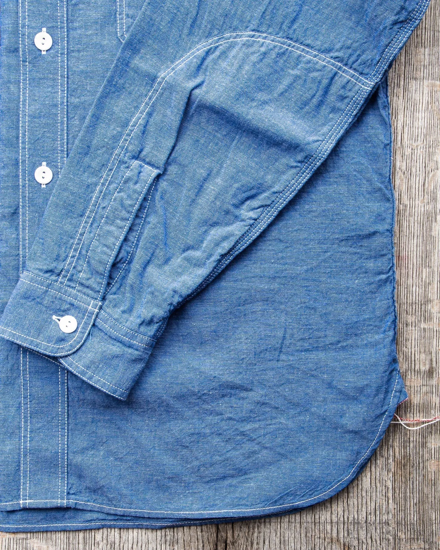 Sugar Cane & Co. Vat Dye Chambray Work Shirt SC25513
