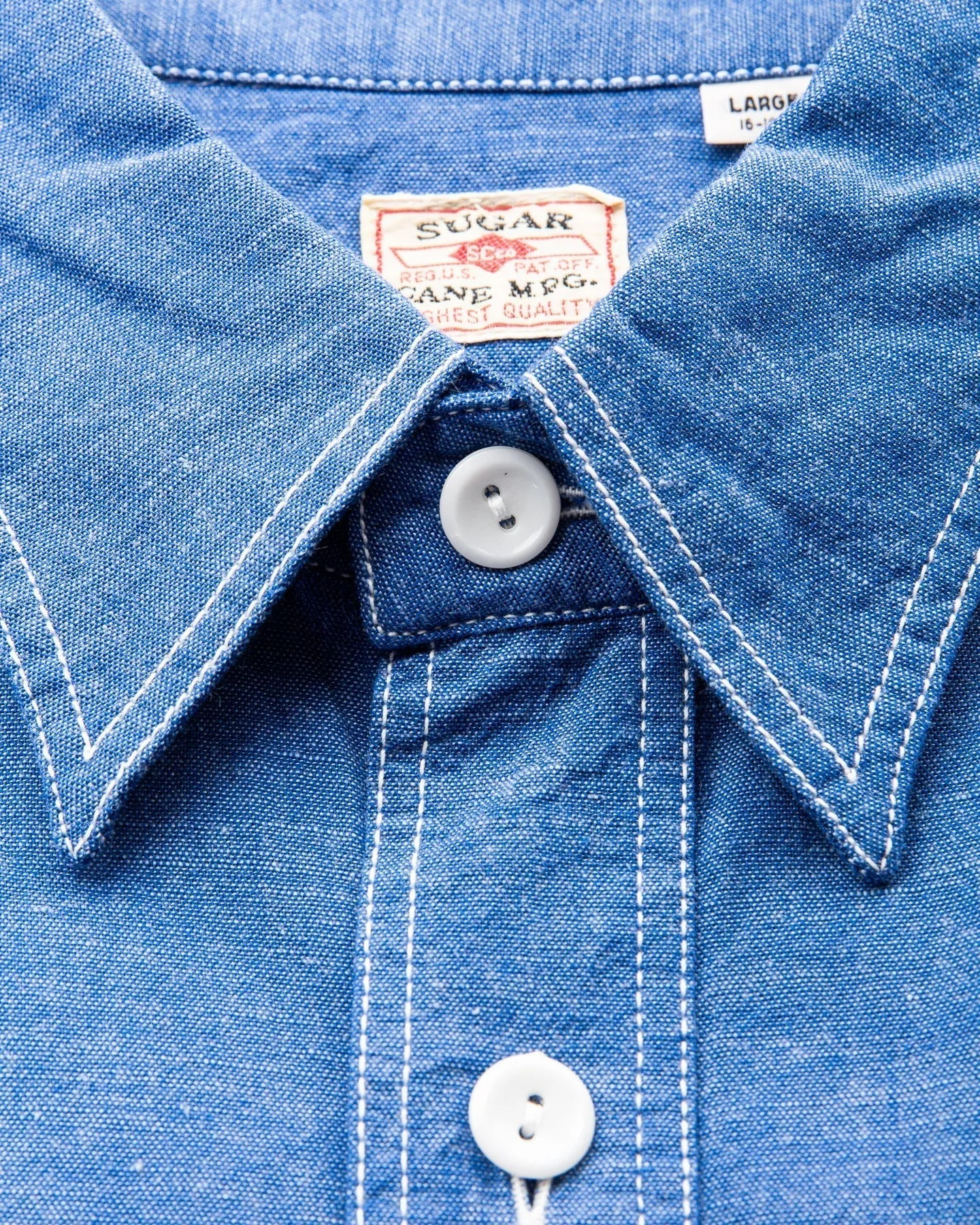 Sugar Cane & Co. Vat Dye Chambray Work Shirt SC25513